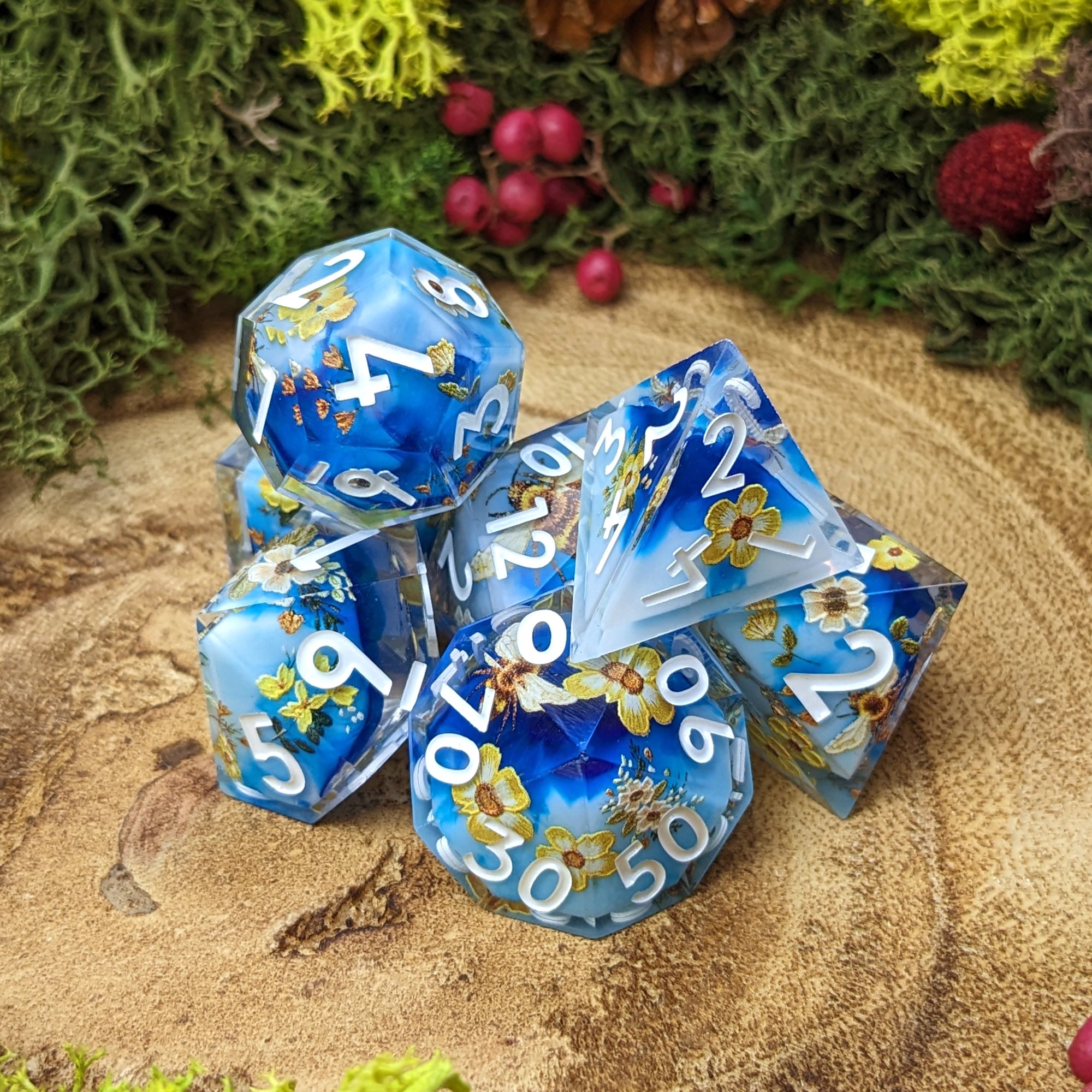 Blossom & Bee | Sharp Edge Dice - Dice Set - Luffleberry