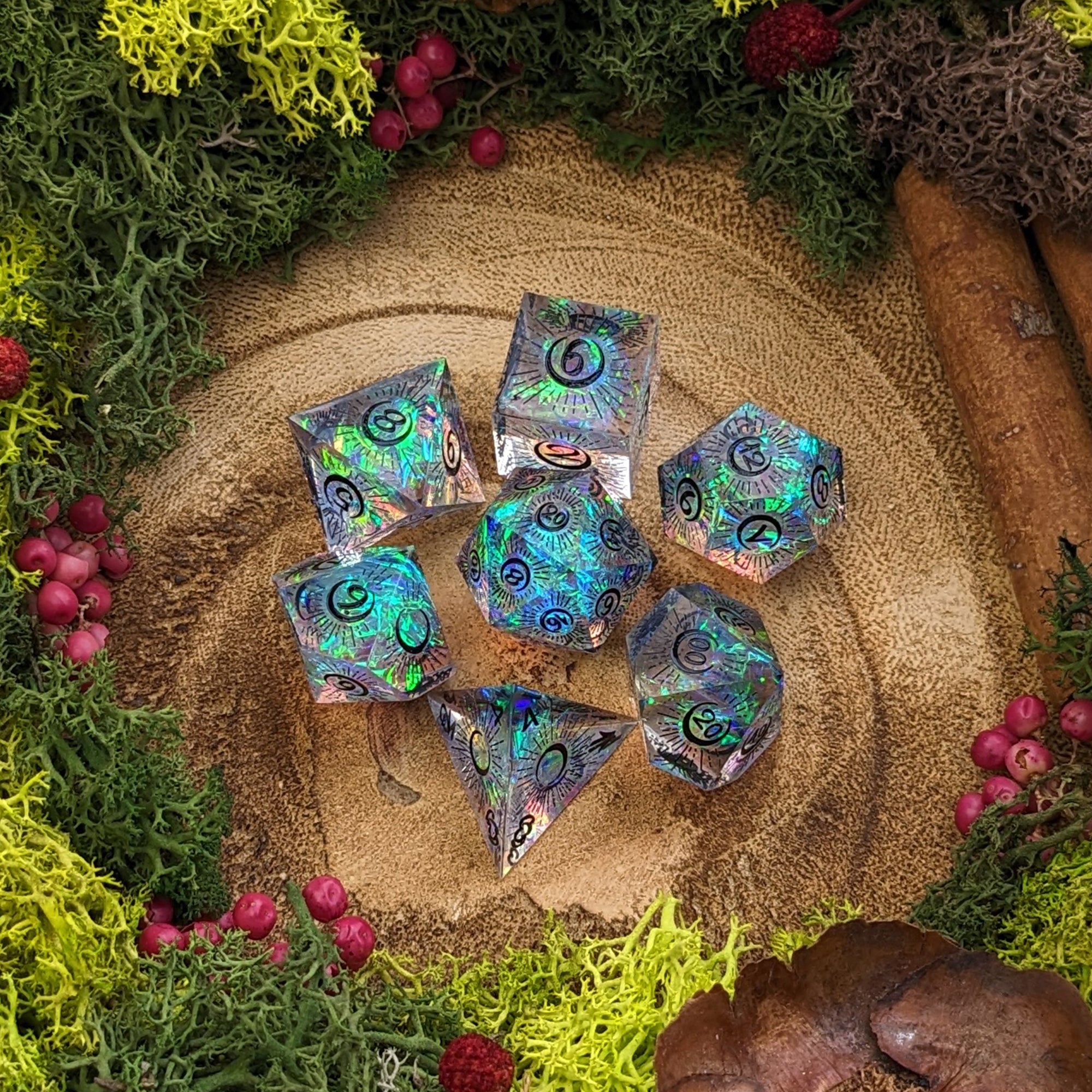 Circle of the Moon | Sharp Edge Dice - Dice Set - Luffleberry