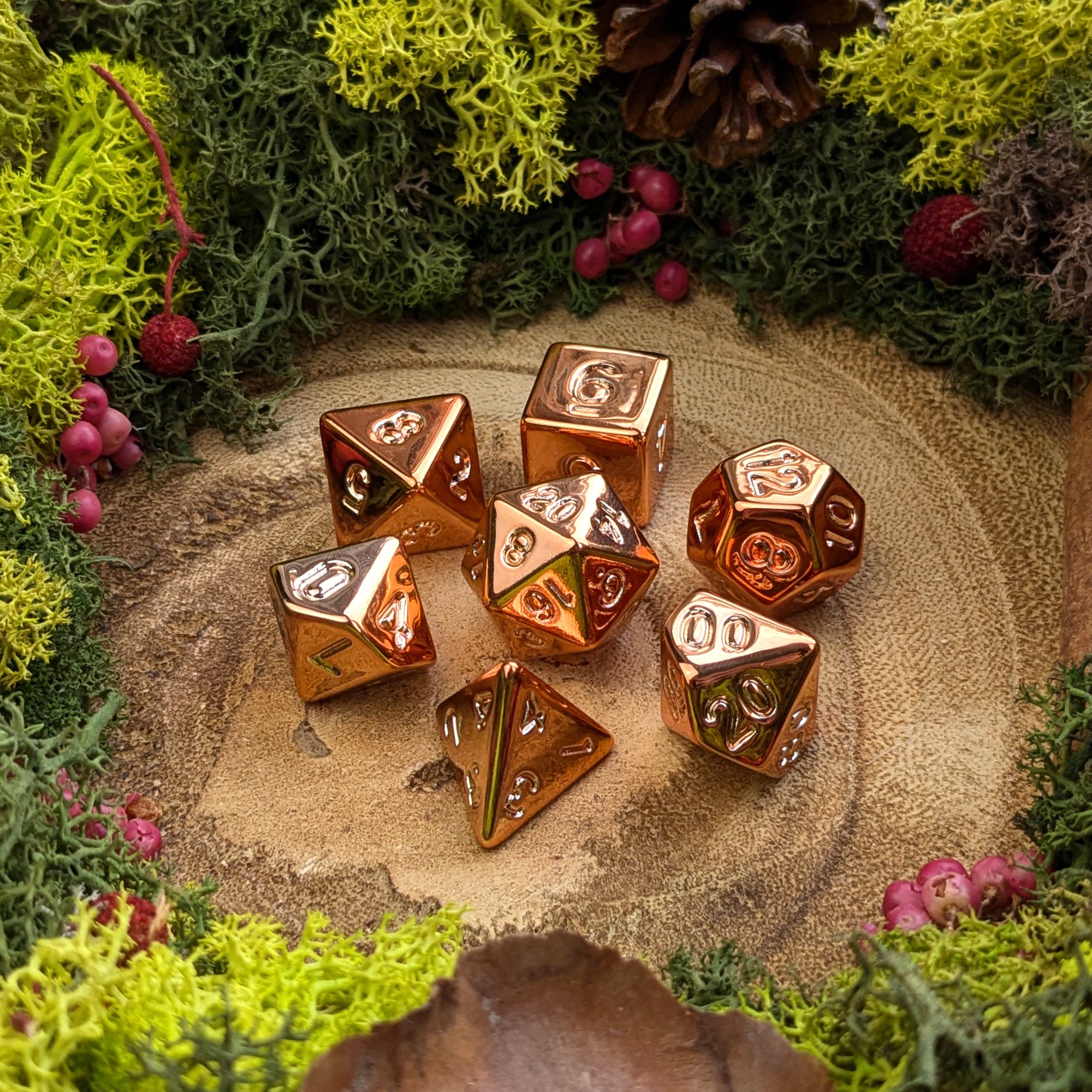 Copper Pieces - Dice Set - Luffleberry