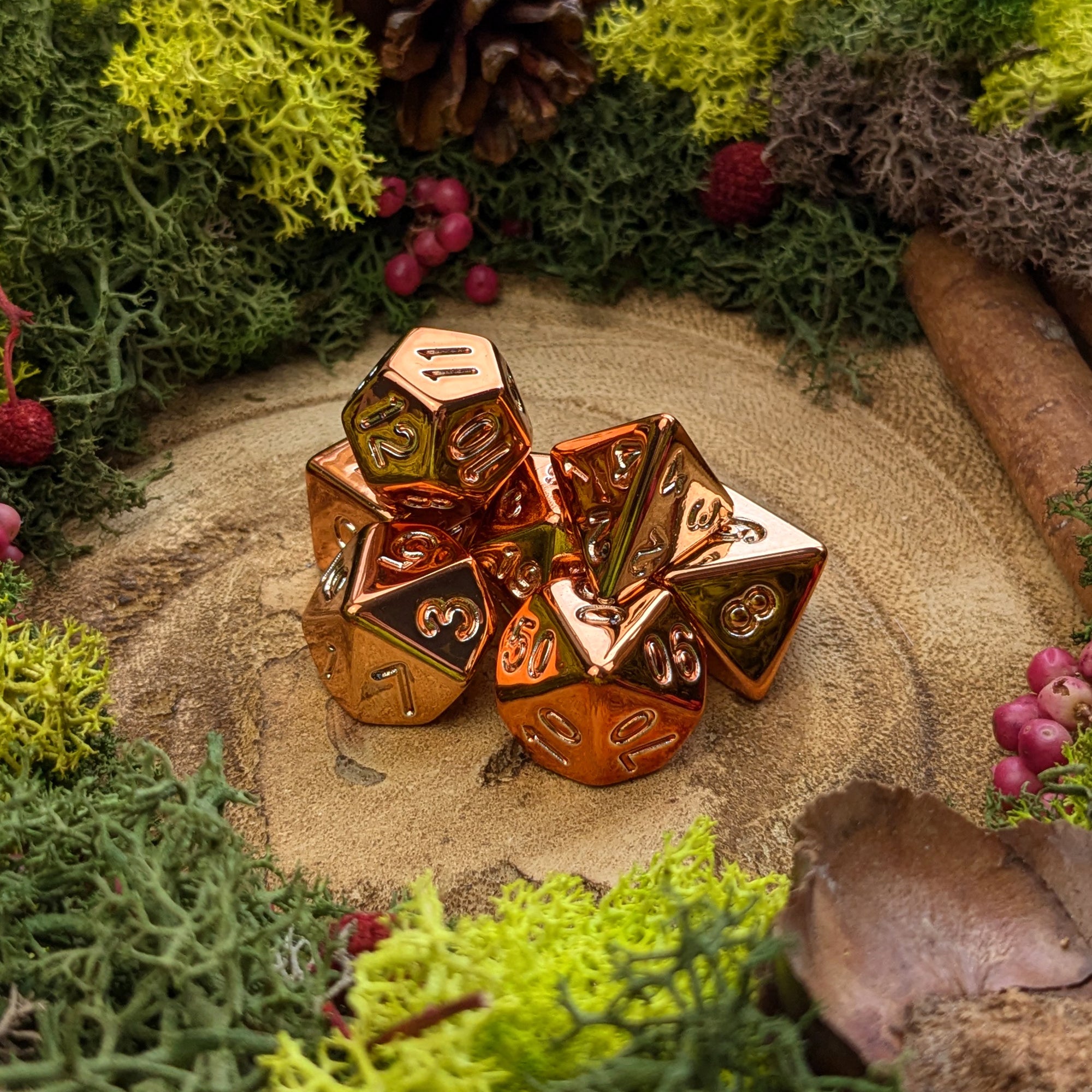 Copper Pieces - Dice Set - Luffleberry