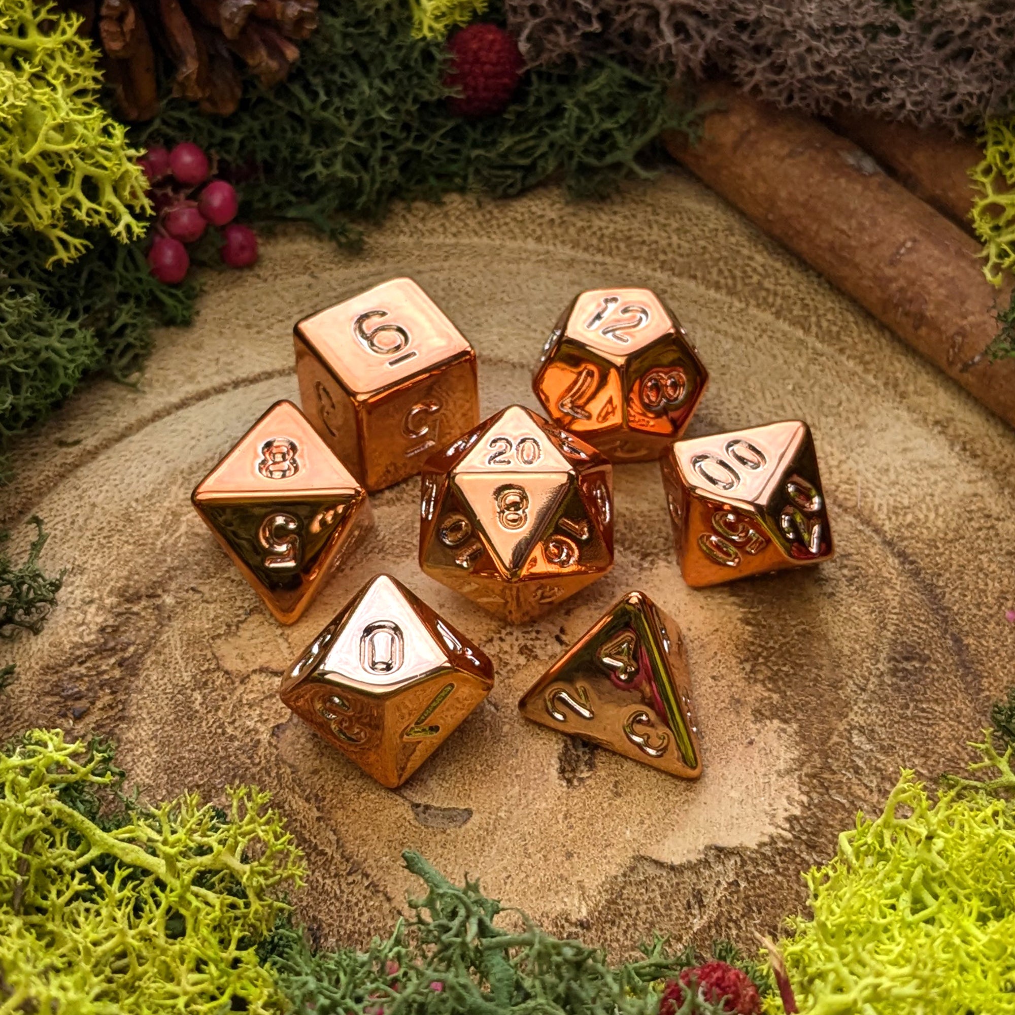 Copper Pieces - Dice Set - Luffleberry