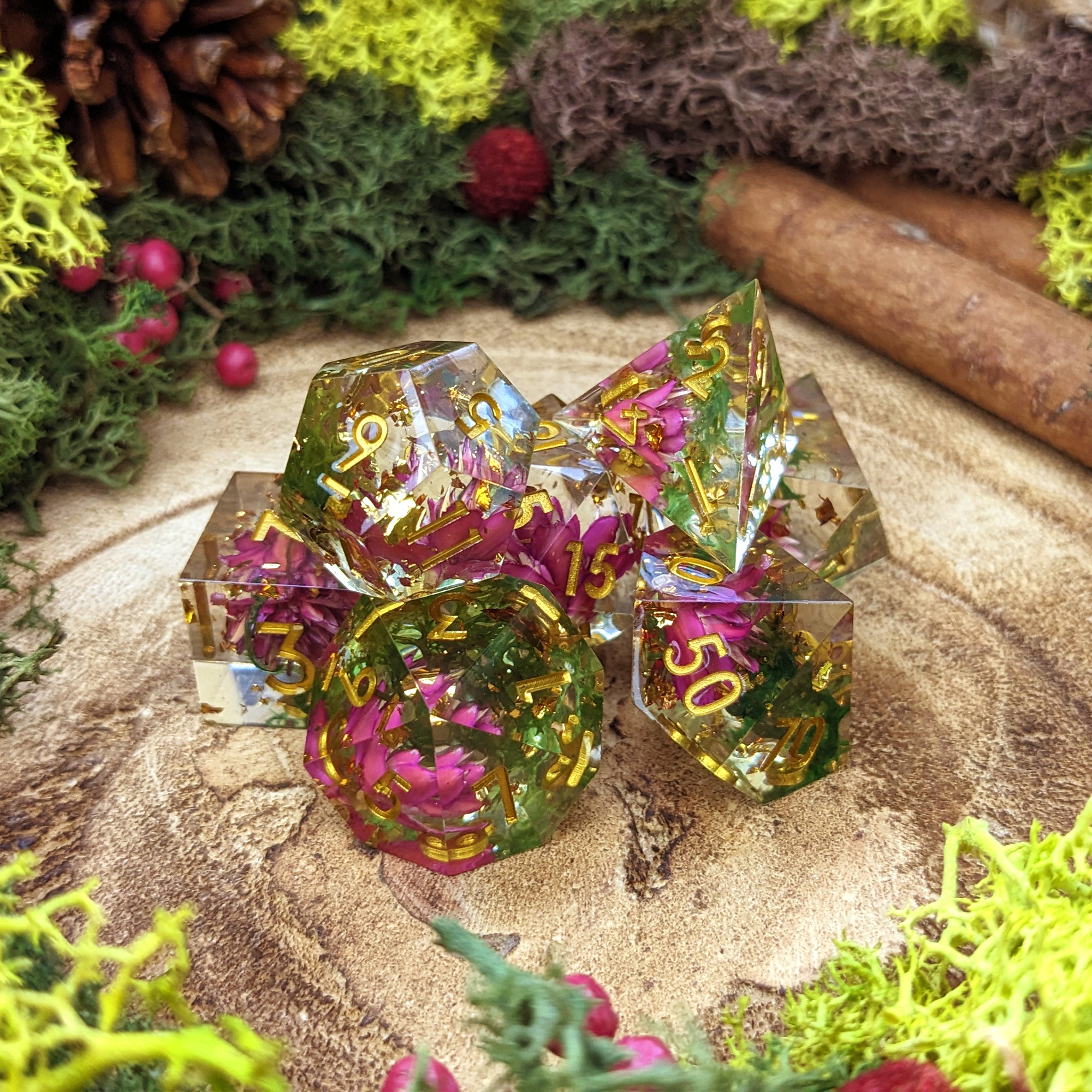 Feywild Bloom | Sharp Edge Dice - Dice Set - Luffleberry