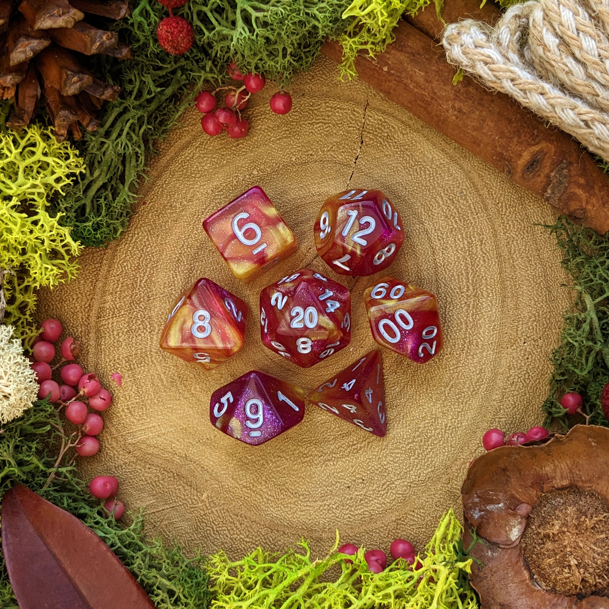 Fireball | Spell Dice - Dice Set - Luffleberry