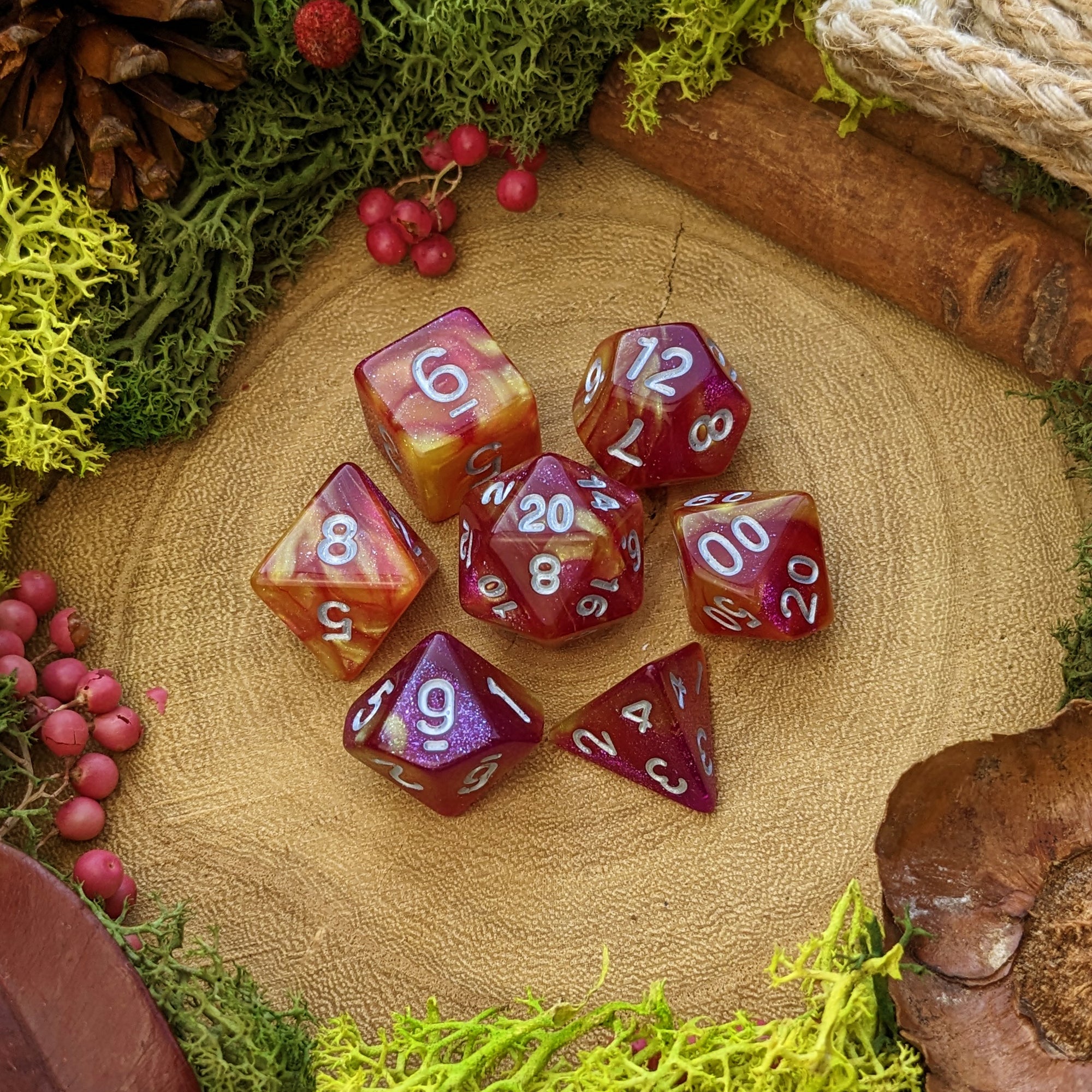 Fireball | Spell Dice - Dice Set - Luffleberry