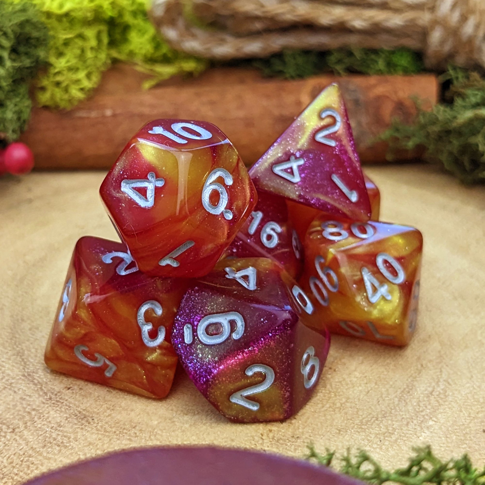 Fireball | Spell Dice - Dice Set - Luffleberry