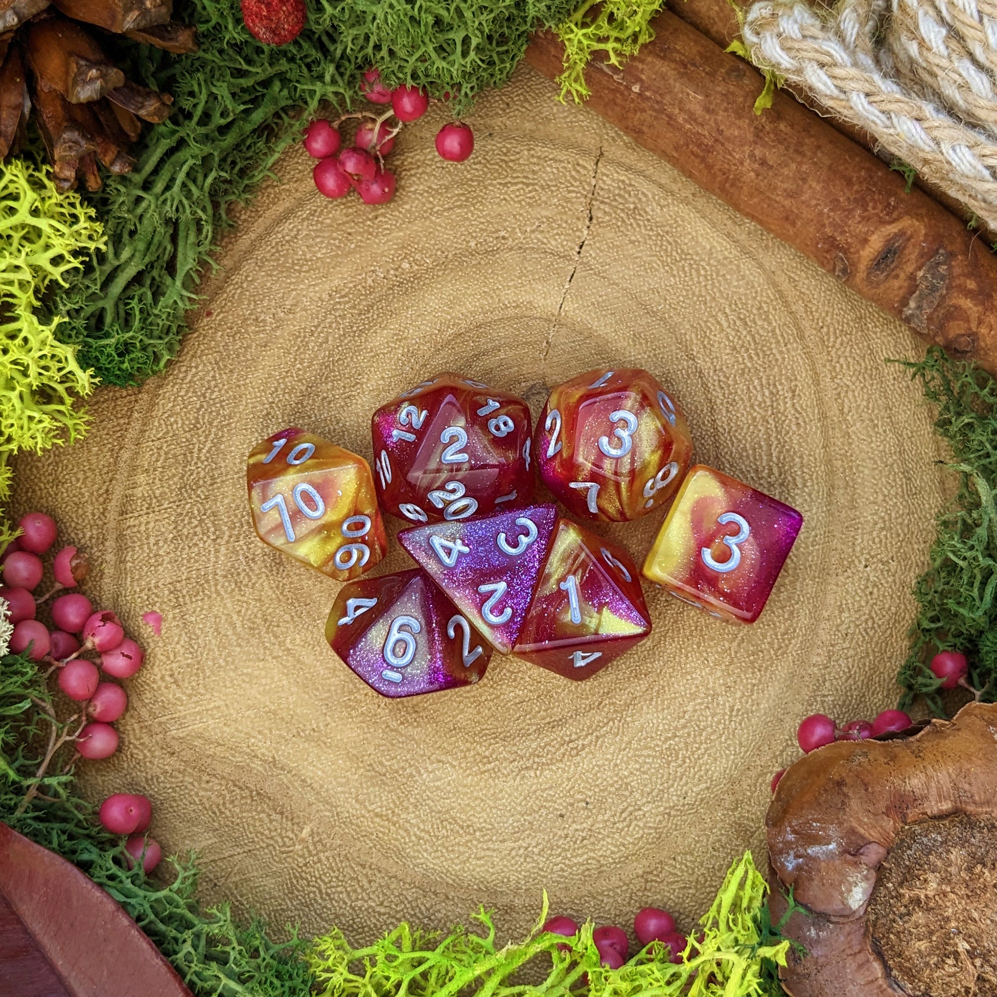 Fireball | Spell Dice - Dice Set - Luffleberry