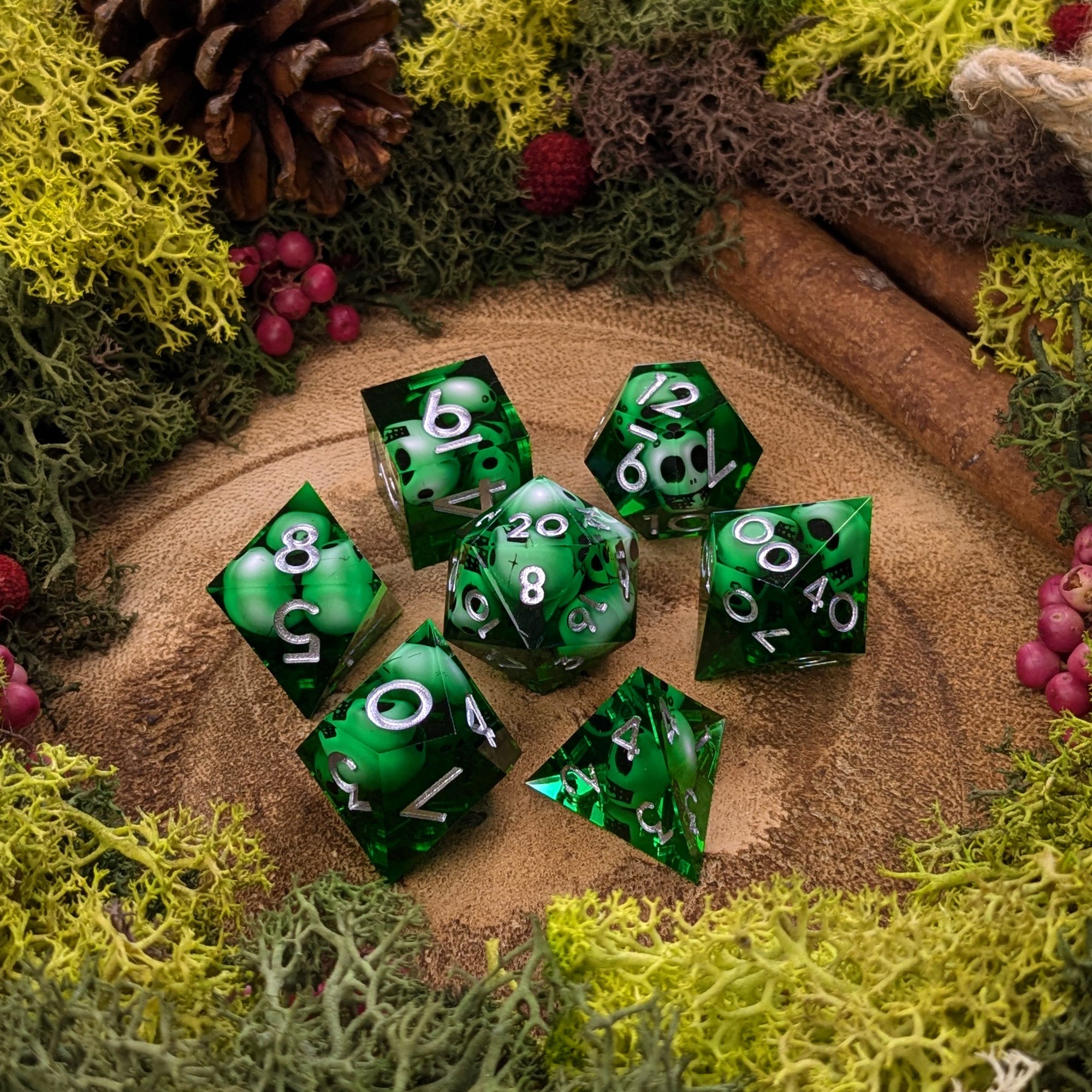 Gelatinous Cube | Sharp Edge Dice - Dice Set - Luffleberry