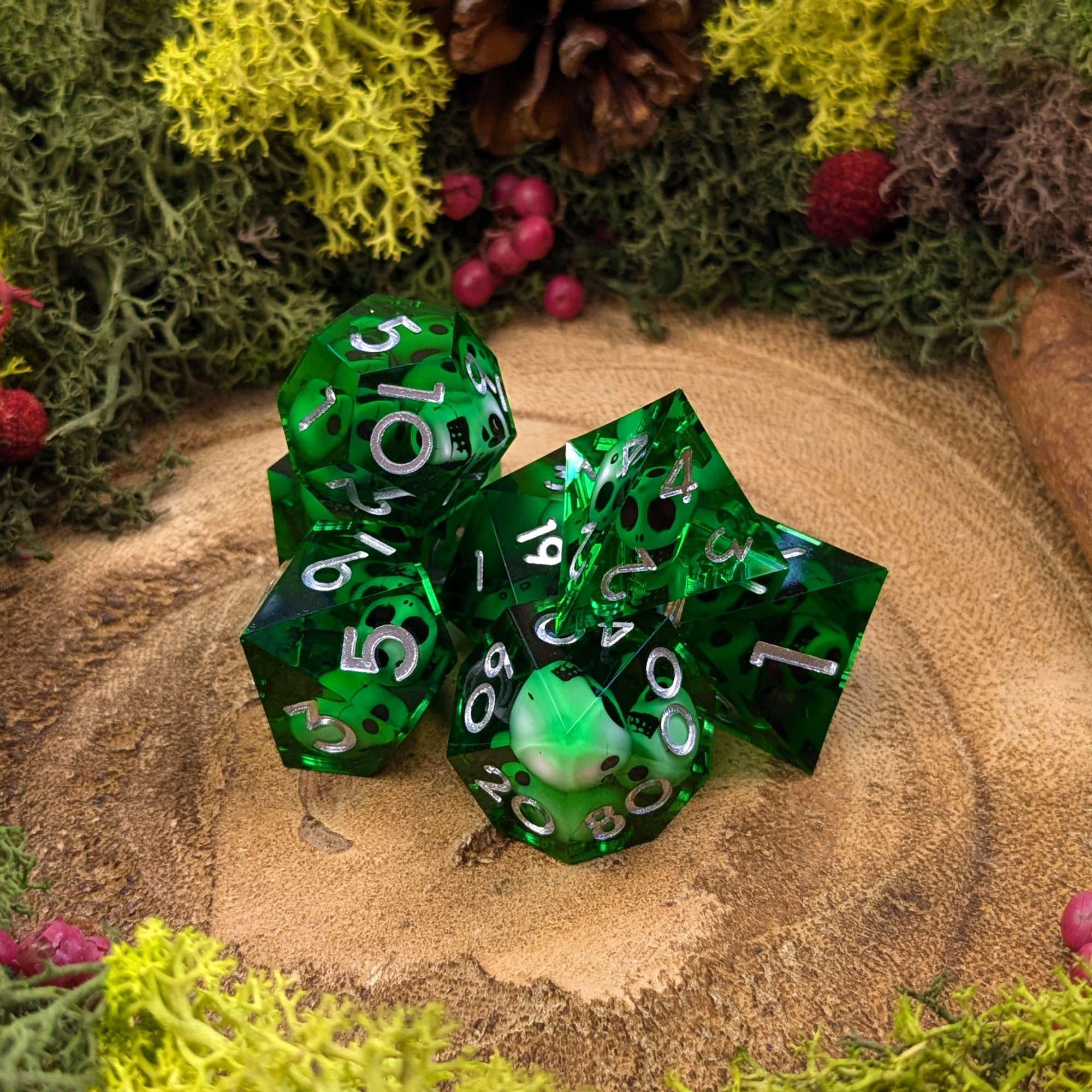 Gelatinous Cube | Sharp Edge Dice - Dice Set - Luffleberry