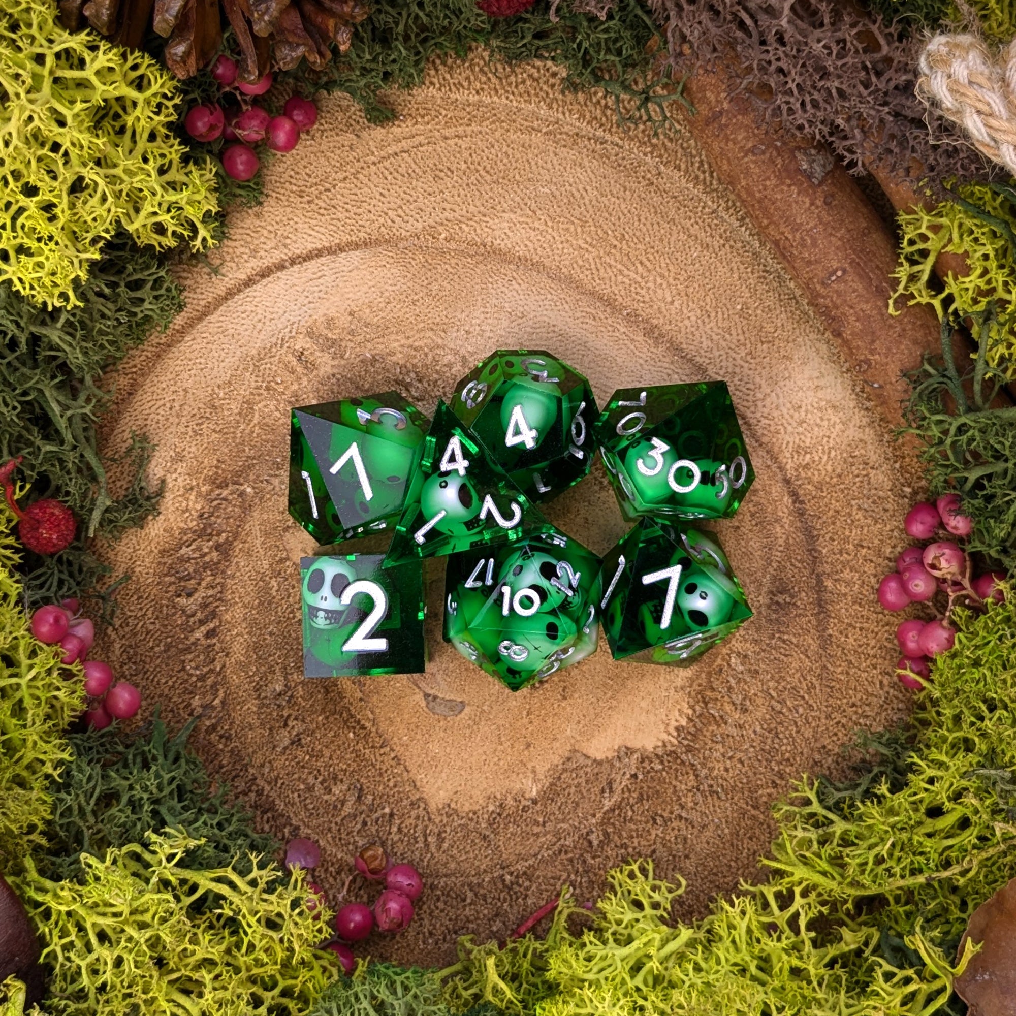 Gelatinous Cube | Sharp Edge Dice - Dice Set - Luffleberry