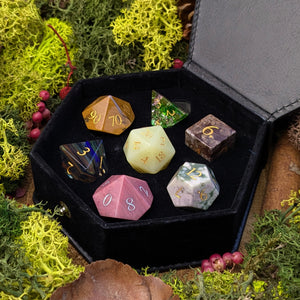 Gemstone & Glass Dice of Many Things - Dice Set - Luffleberry