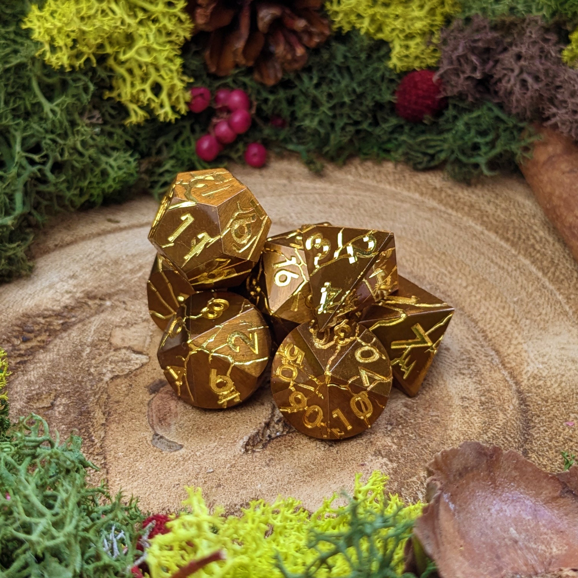 Golden Ruin | Metal Dice - Dice Set - Luffleberry