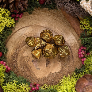 Golden Ruin | Metal Dice - Dice Set - Luffleberry