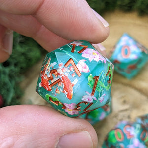 Koi Pond | Sharp Edge Dice - Dice Set - Luffleberry