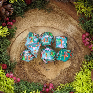 Koi Pond | Sharp Edge Dice - Dice Set - Luffleberry