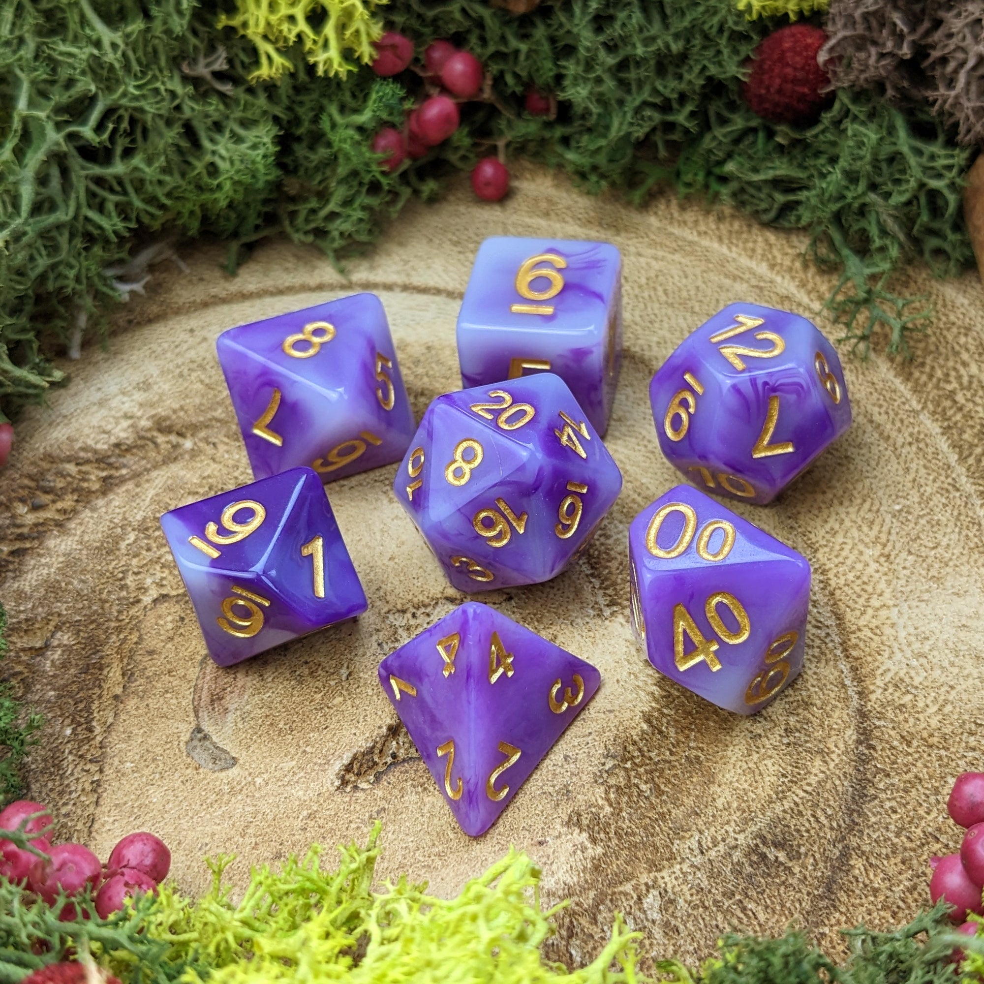 Lavender Cloud - Dice Set - Luffleberry