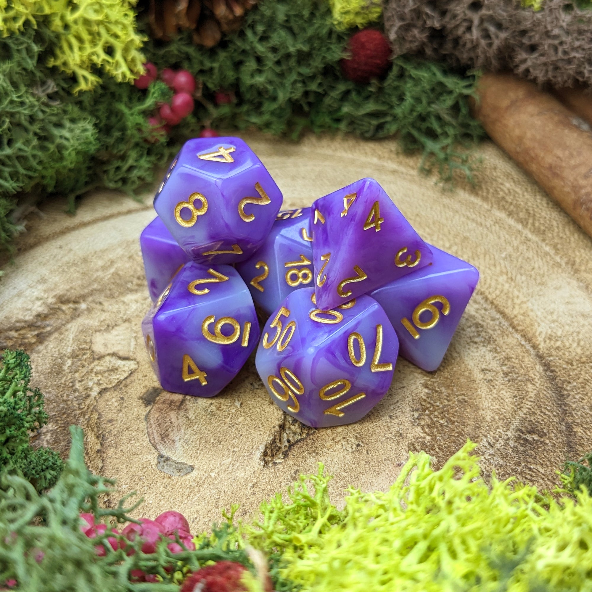 Lavender Cloud - Dice Set - Luffleberry