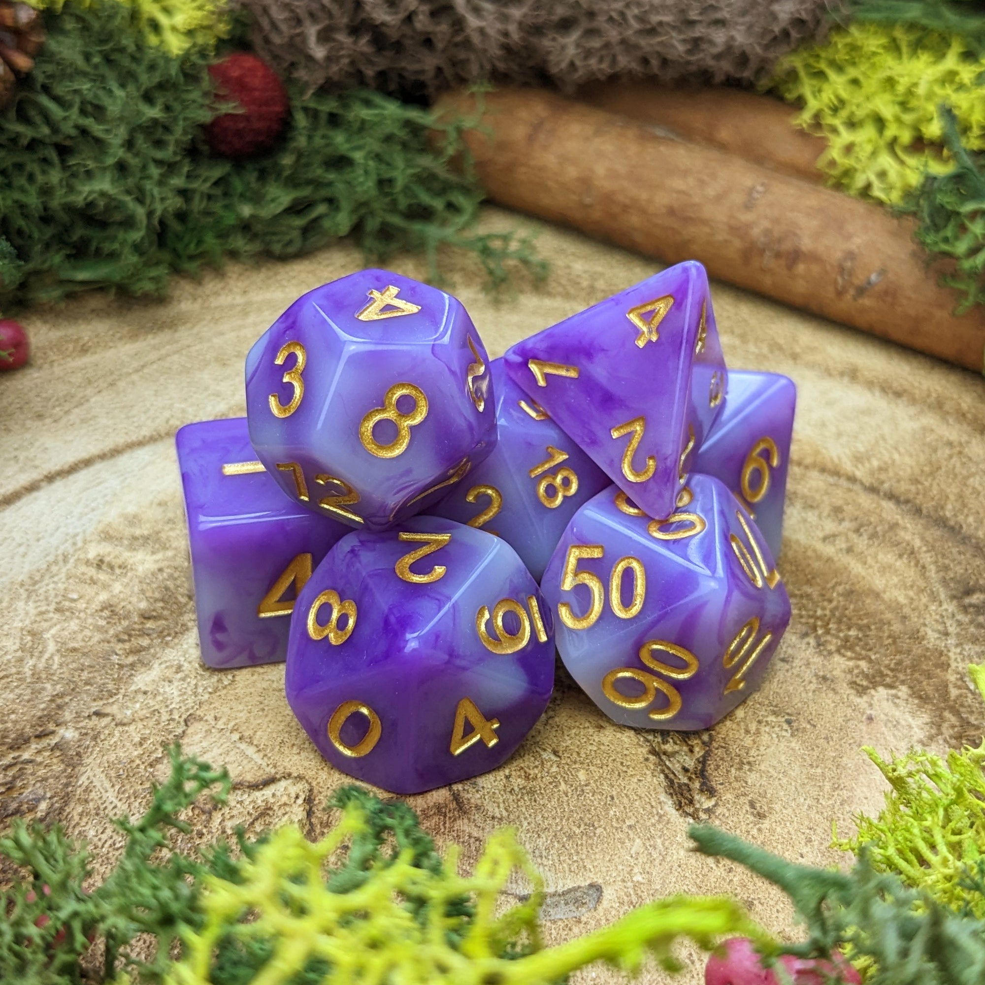 Lavender Cloud - Dice Set - Luffleberry