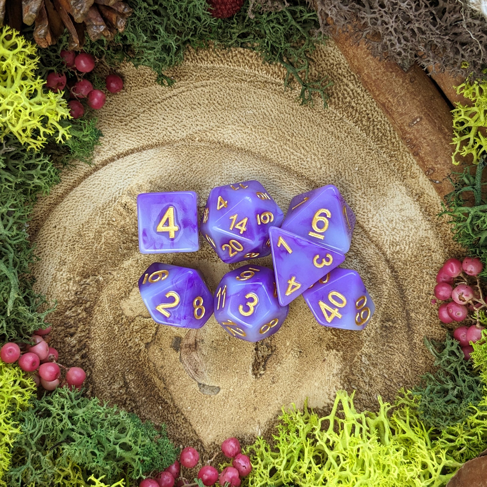 Lavender Cloud - Dice Set - Luffleberry