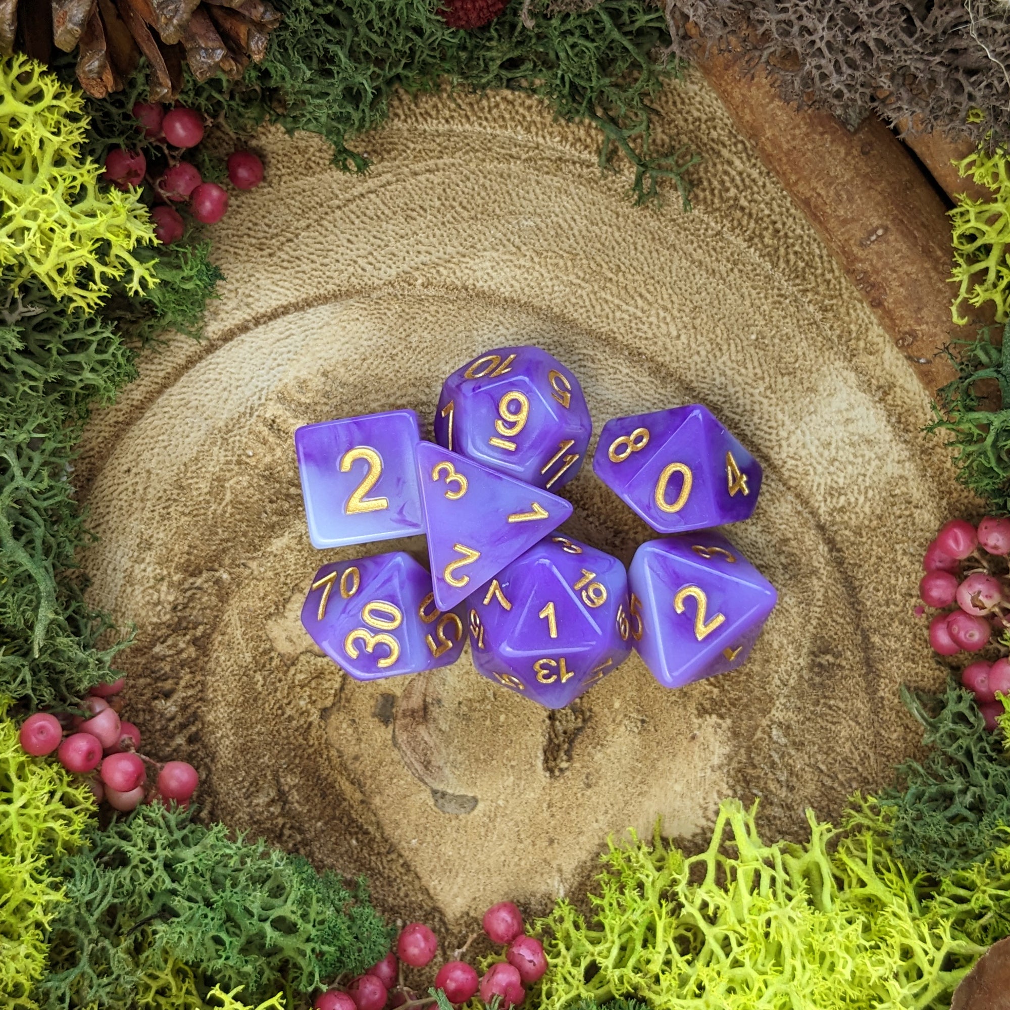 Lavender Cloud - Dice Set - Luffleberry