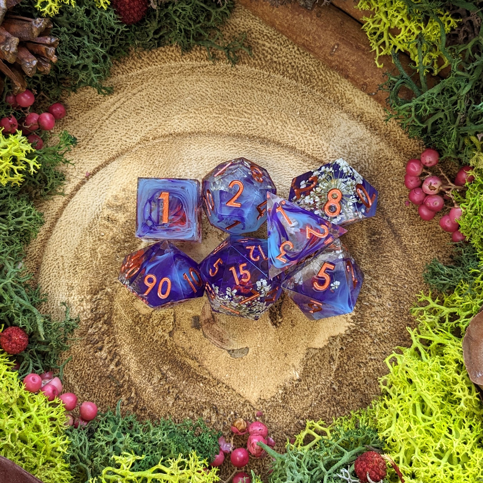 Mystic Garden | Sharp Edge Dice - Dice Set - Luffleberry