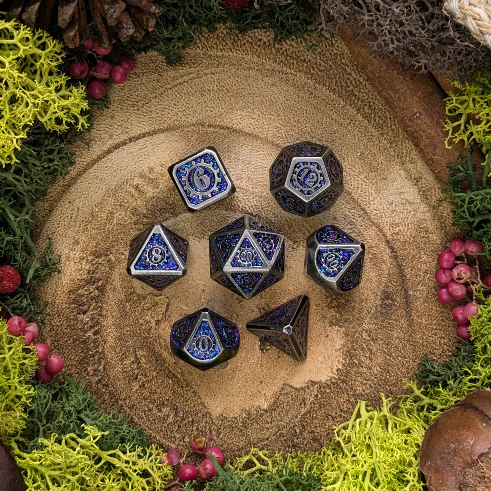 Mystic Machinery | Metal Dice - Dice Set - Luffleberry