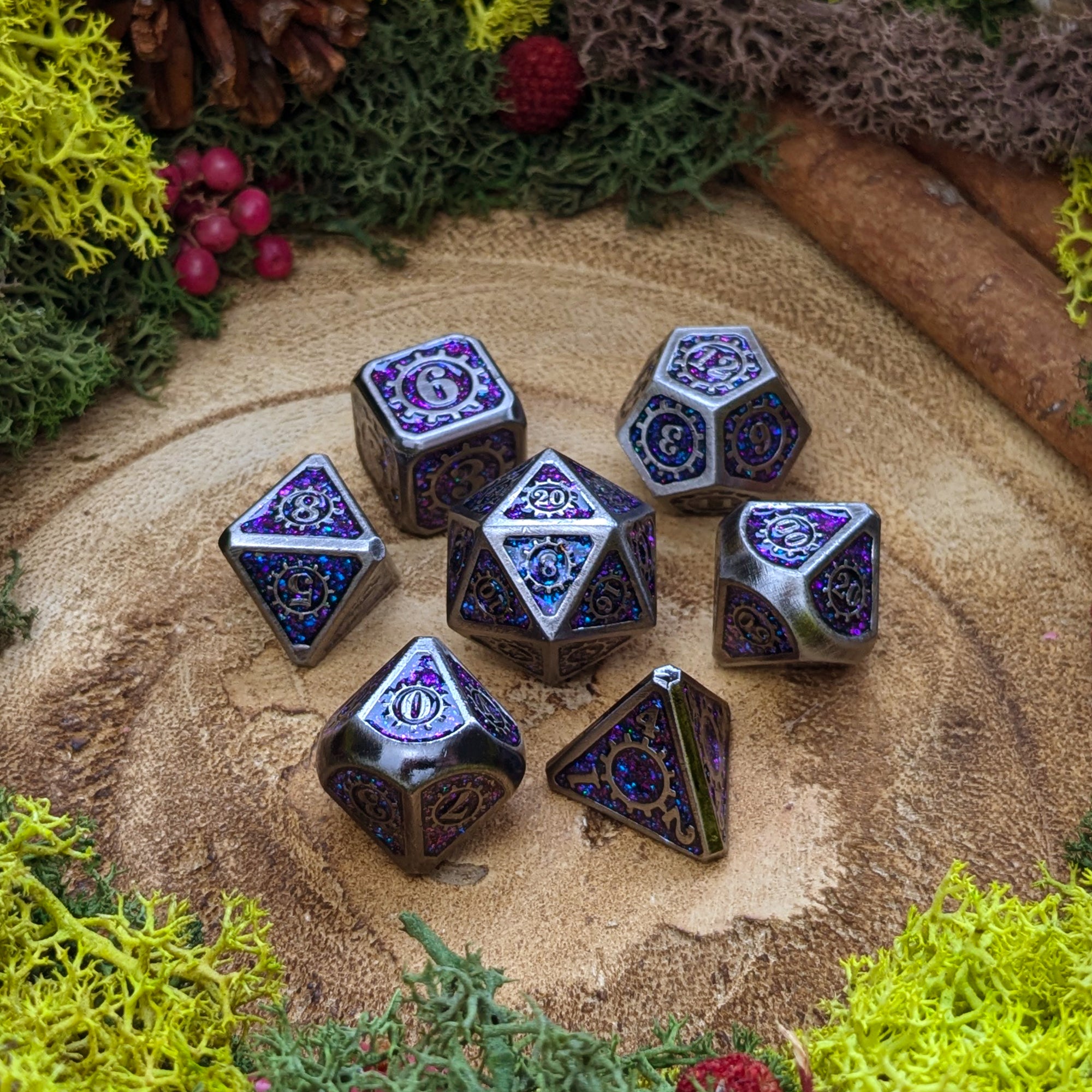 Mystic Machinery | Metal Dice - Dice Set - Luffleberry