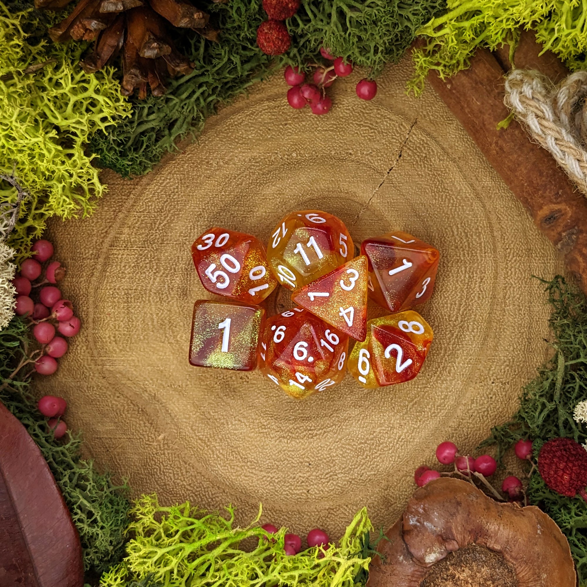 Magma Mephit - Dice Set - Luffleberry