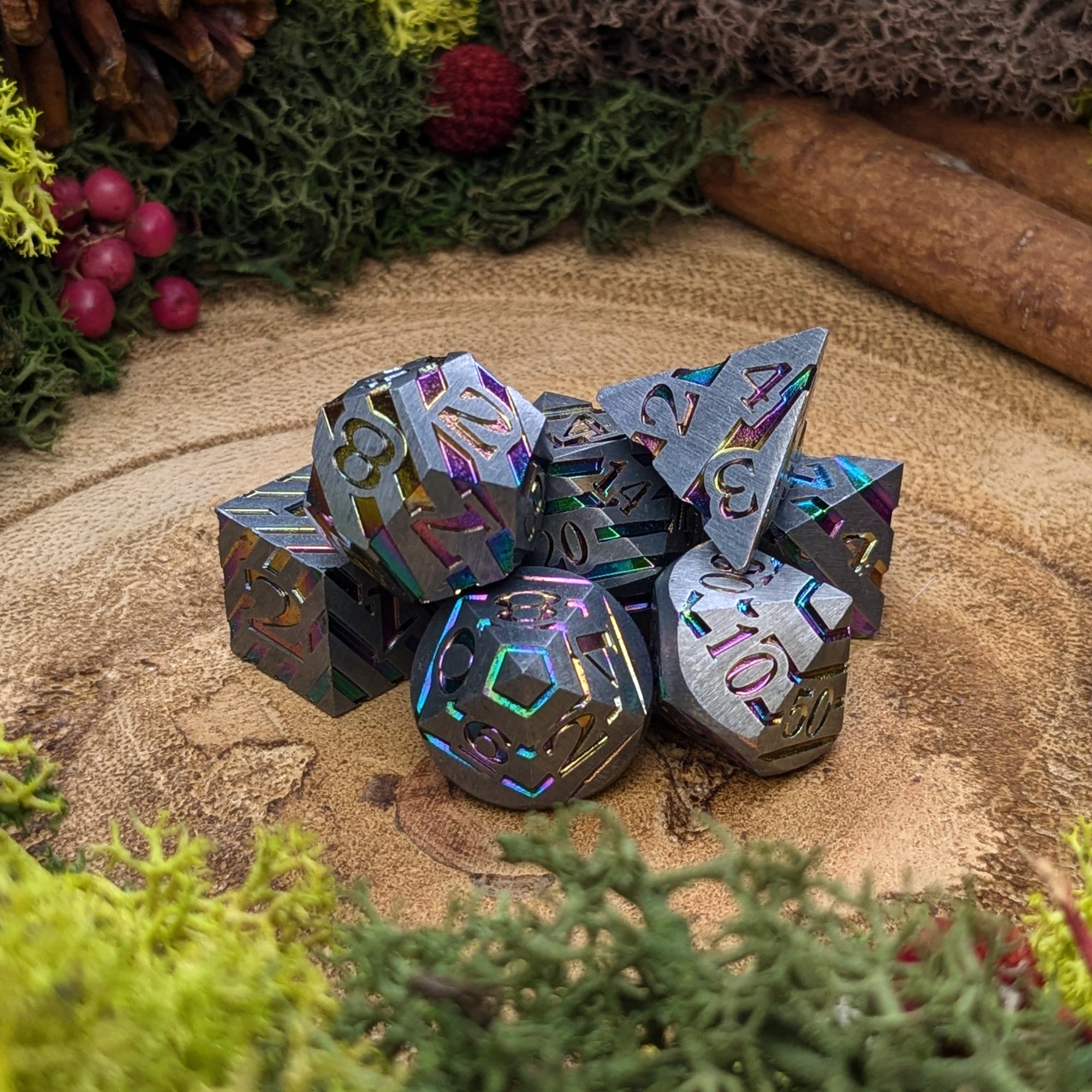 Prismatic Ridge | Metal Dice