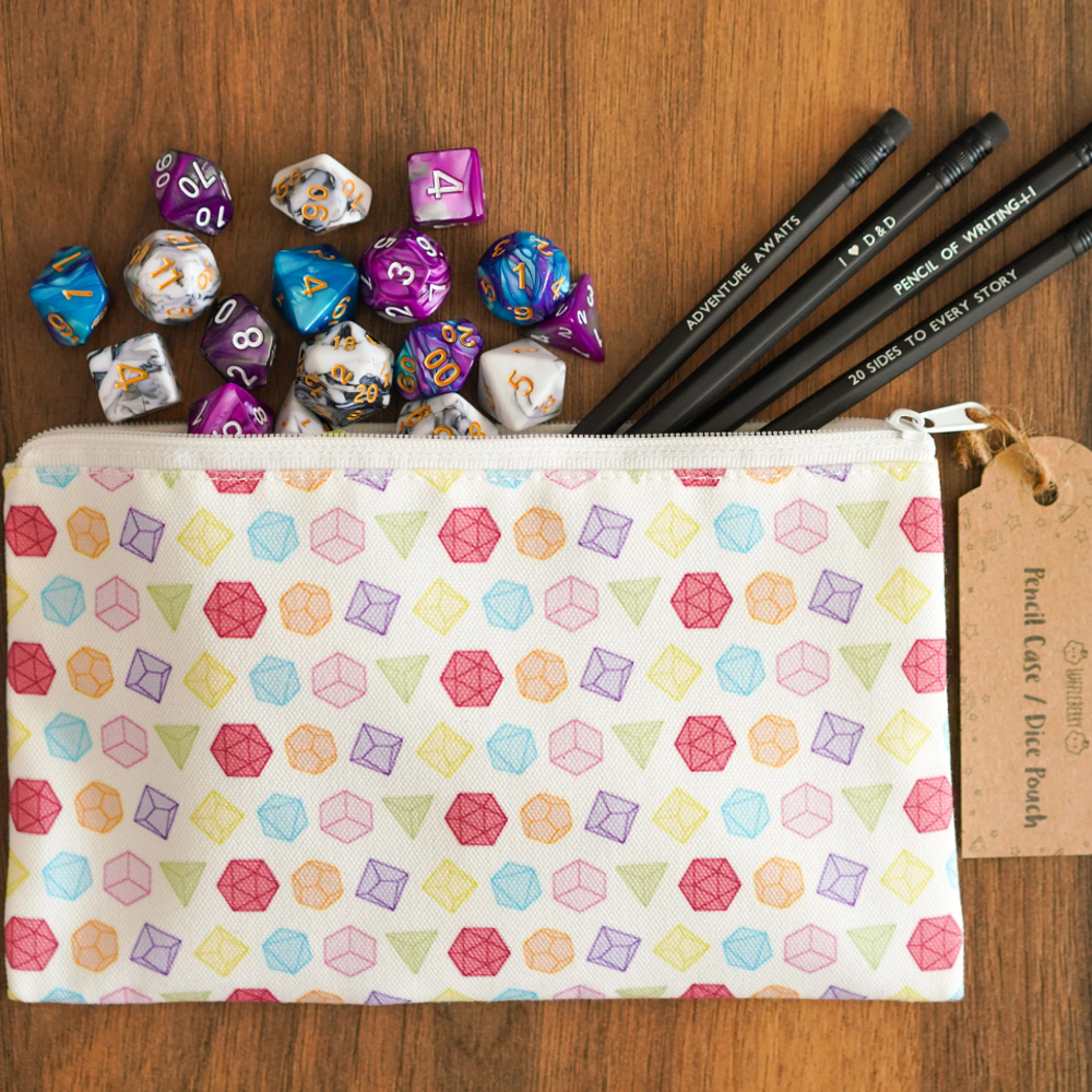 D&D Pastel Dice Pencil Case / Dice Pouch