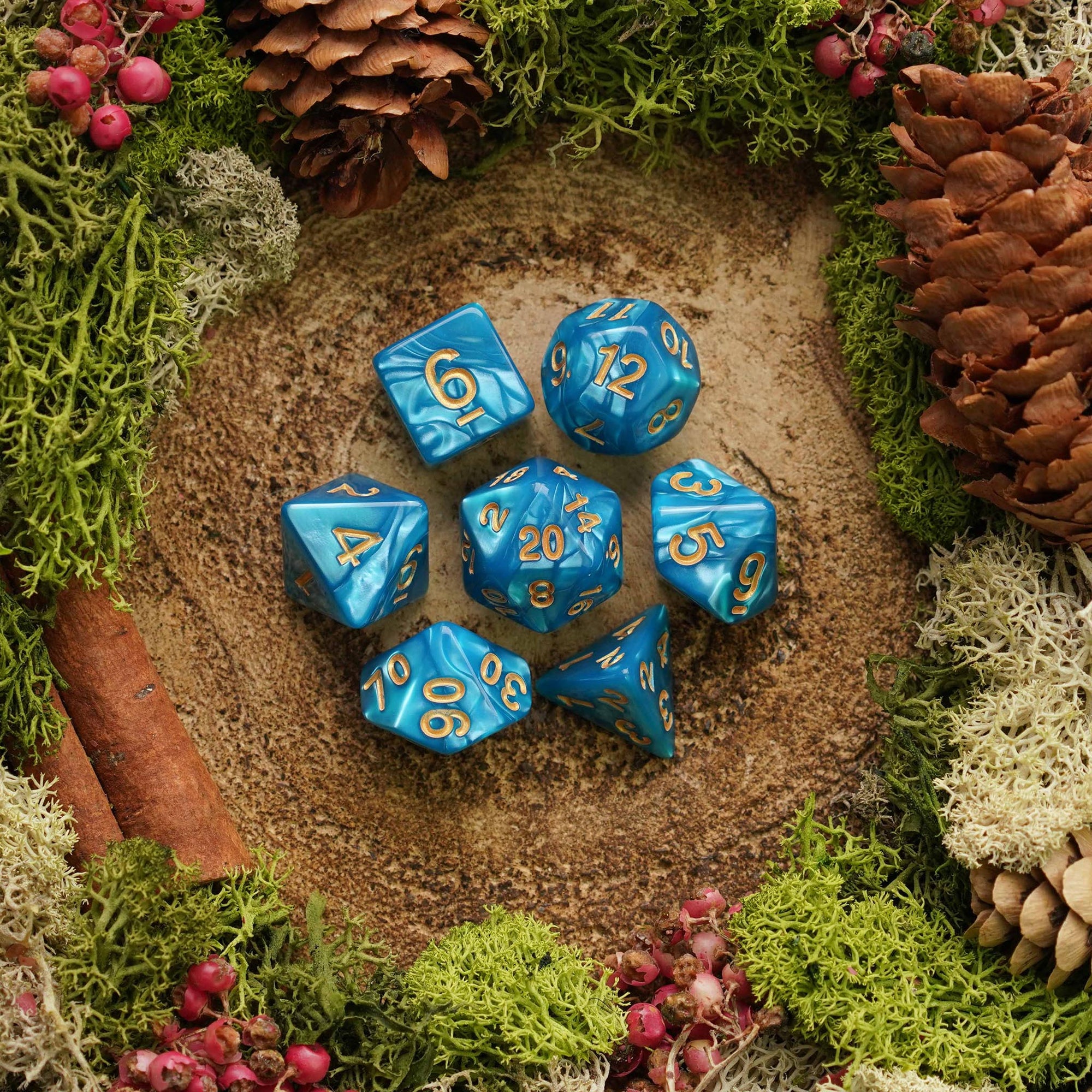 Aegean Marble - Dice Set - Luffleberry