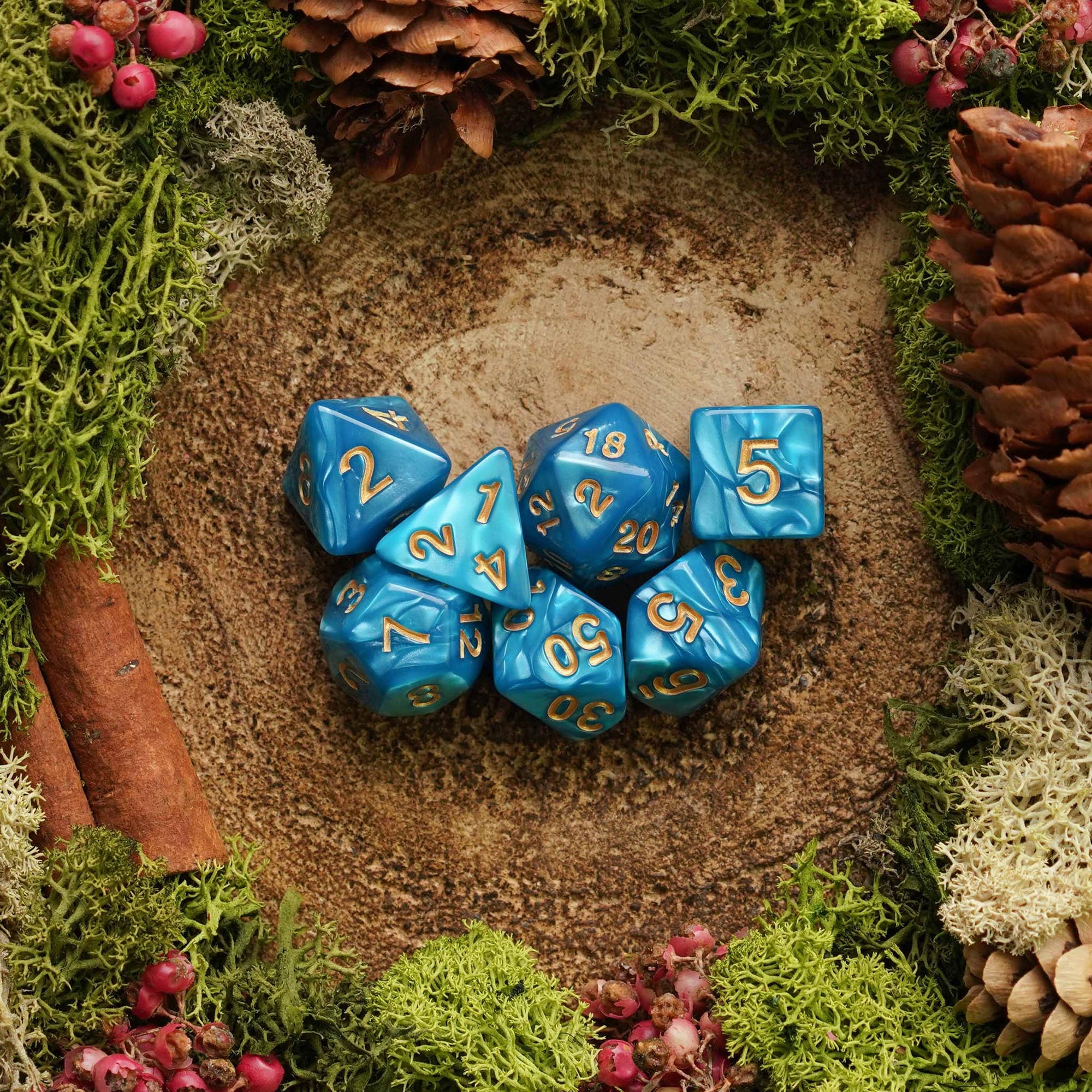 Aegean Marble - Dice Set - Luffleberry