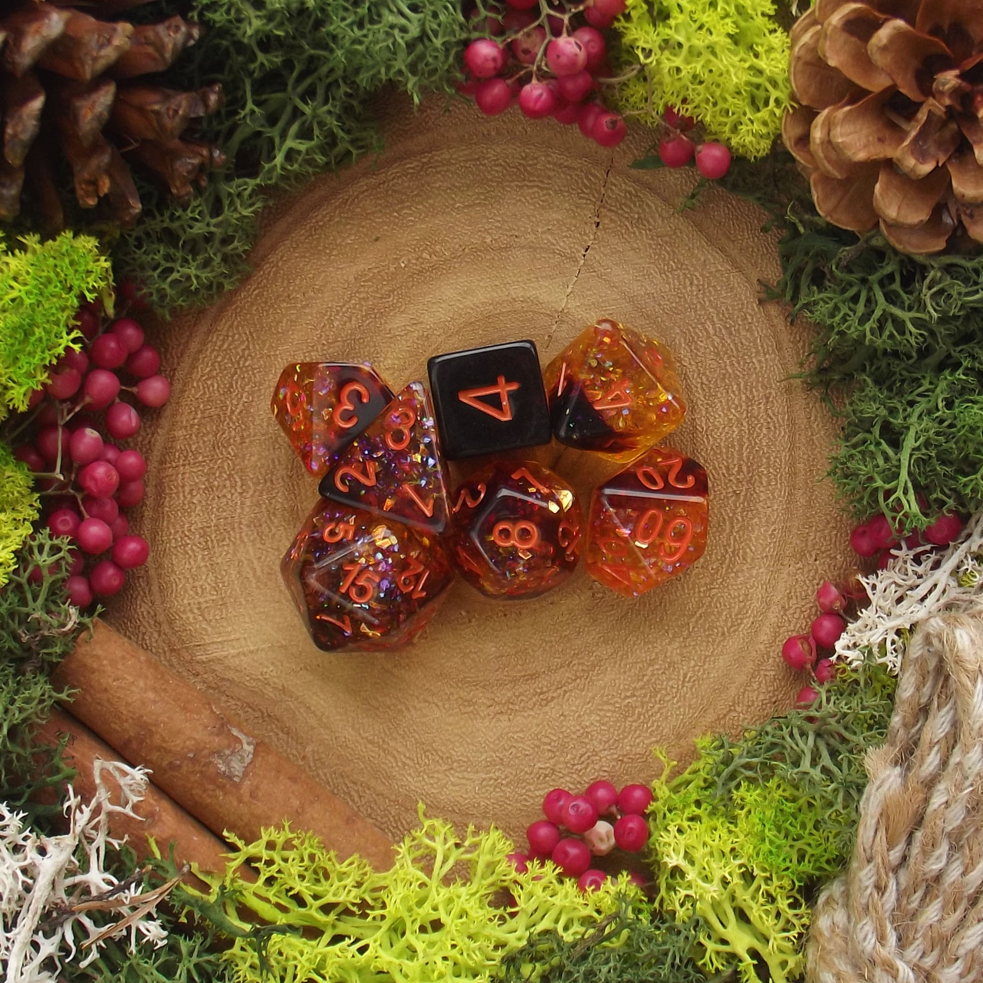 Bonfire Embers - Dice Set - Luffleberry