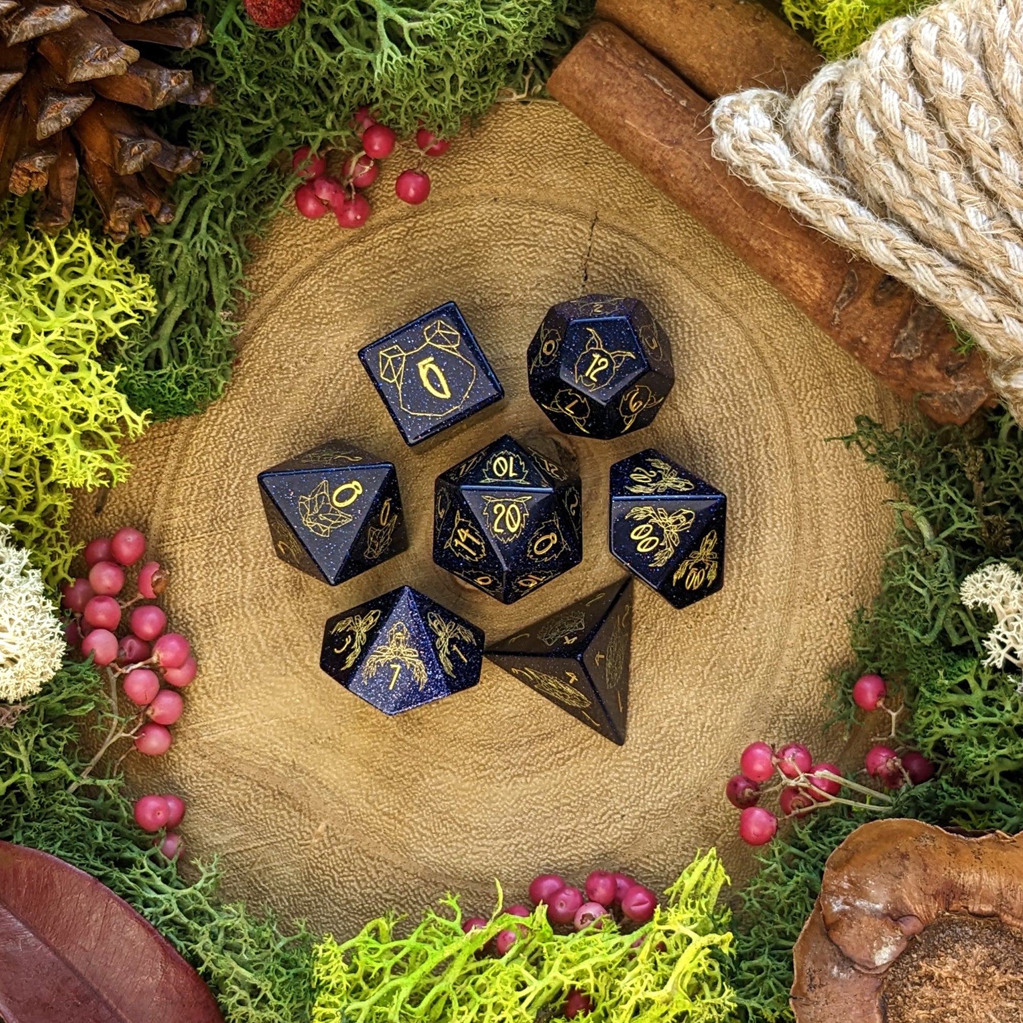 Celestial Wildheart | Gemstone Dice - Dice Set - Luffleberry