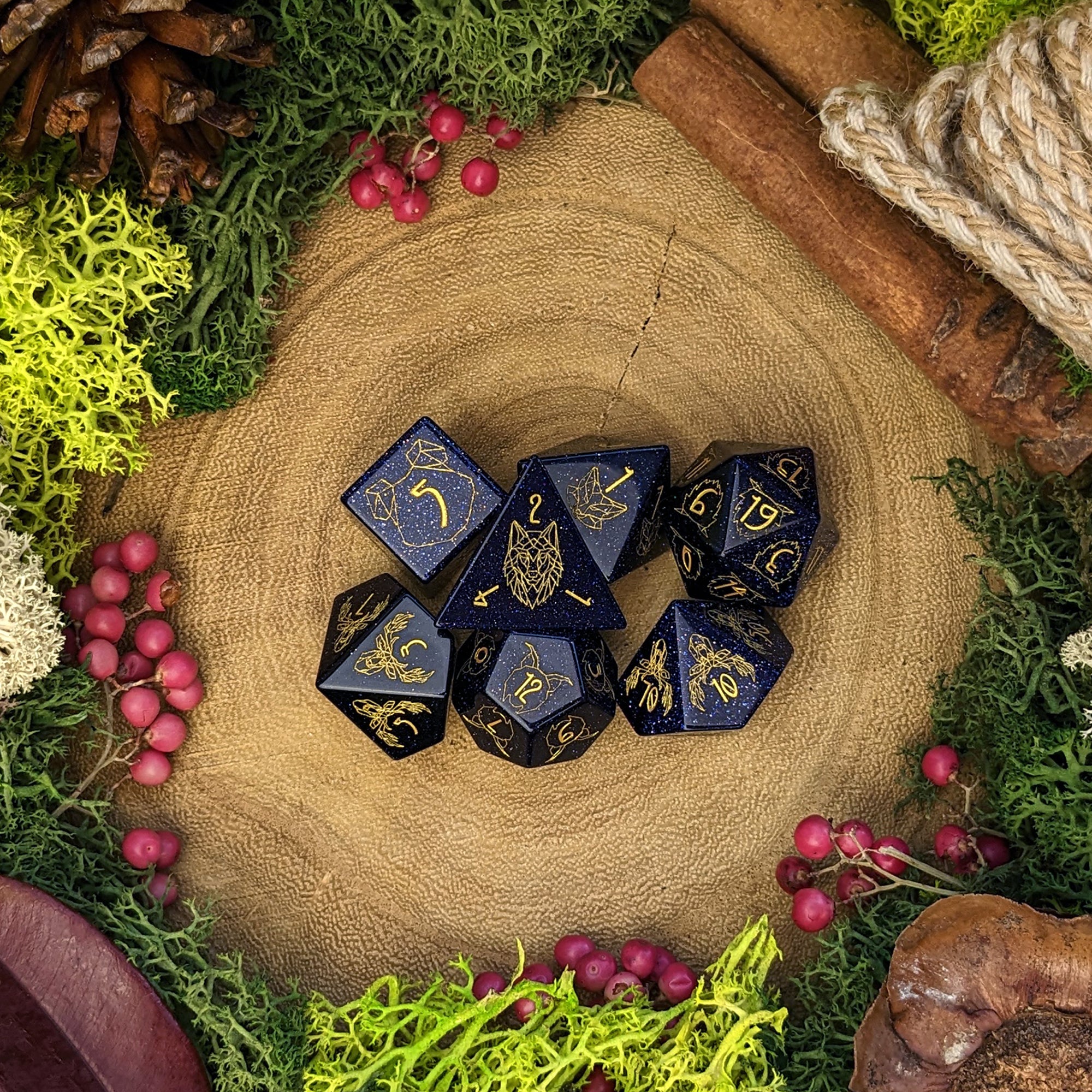 Celestial Wildheart | Gemstone Dice - Dice Set - Luffleberry