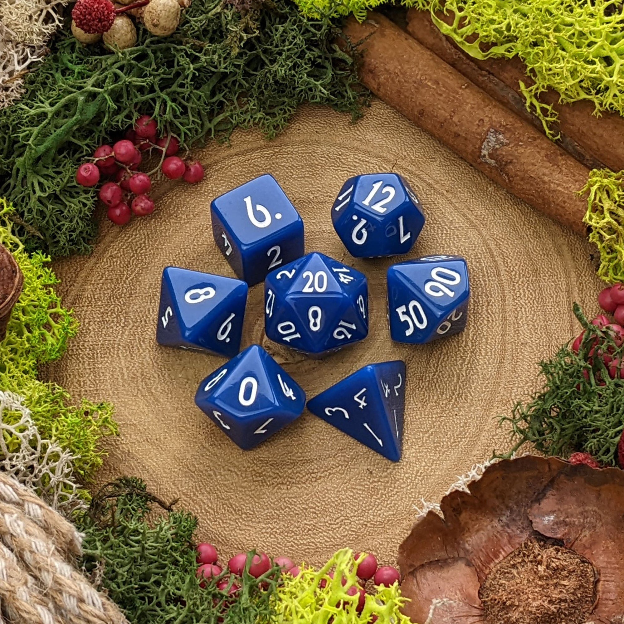 Cobalt Blue - Dice Set - Luffleberry