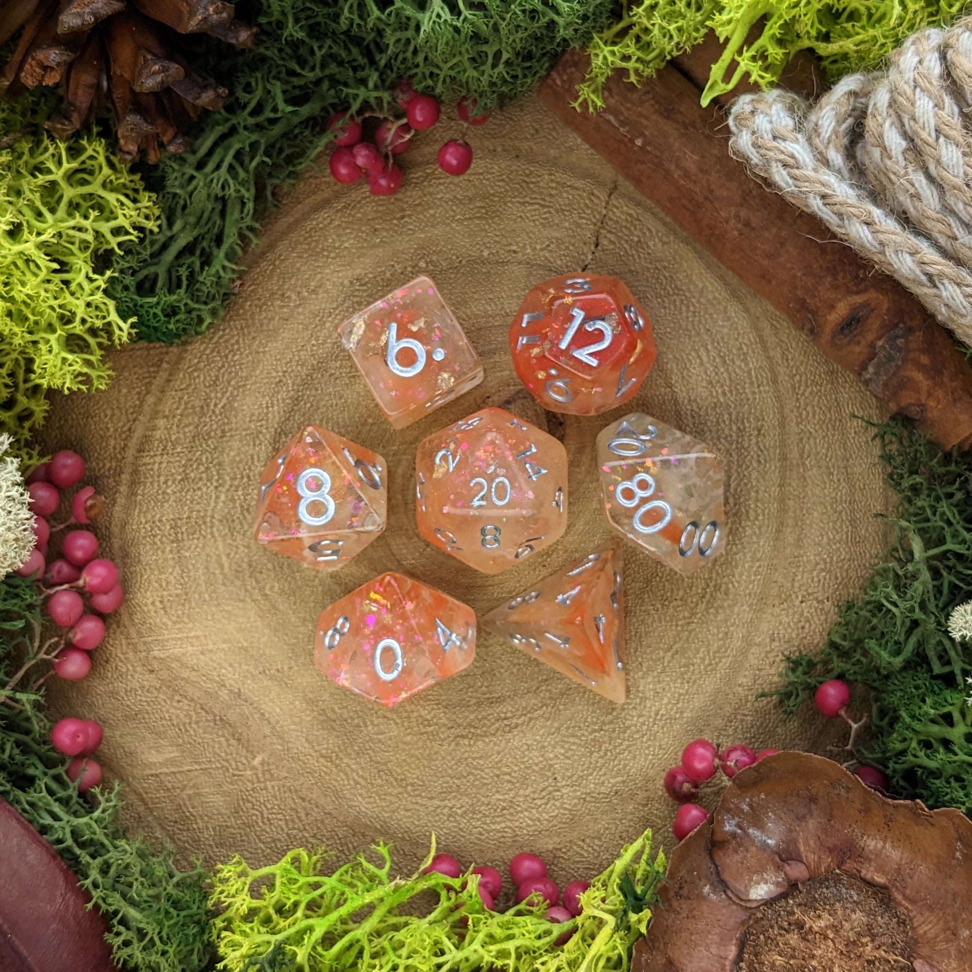 Coral Nebula - Dice Set - Luffleberry