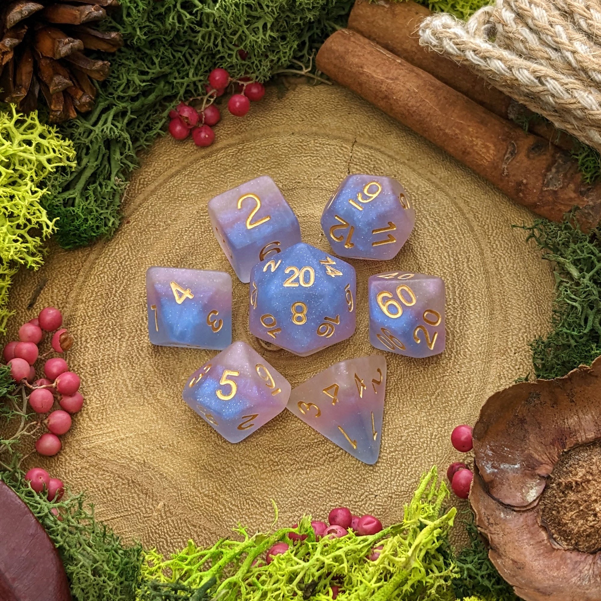 Gemini Pastel | Bigender Pride - Dice Set - Luffleberry