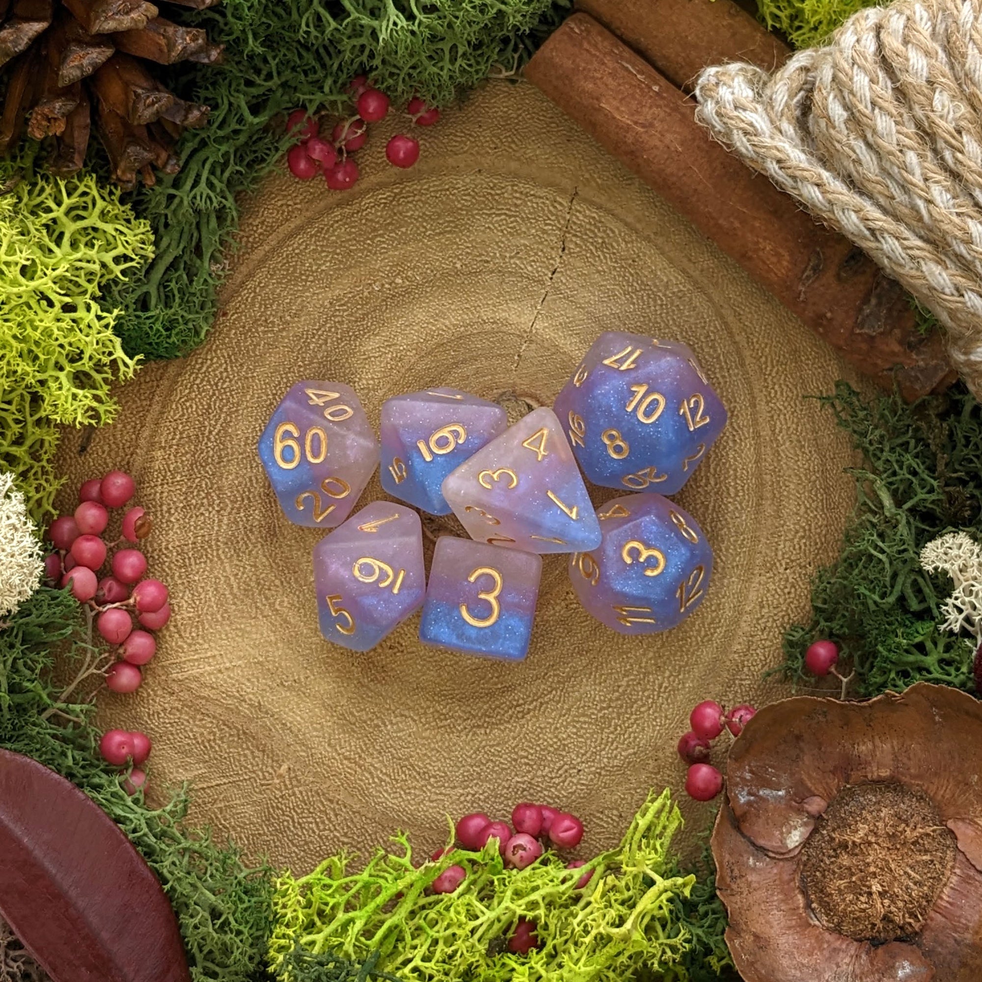 Gemini Pastel | Bigender Pride - Dice Set - Luffleberry