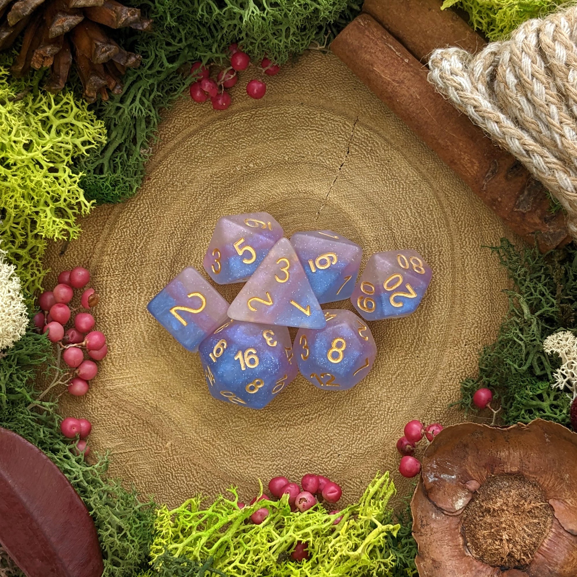 Gemini Pastel | Bigender Pride - Dice Set - Luffleberry