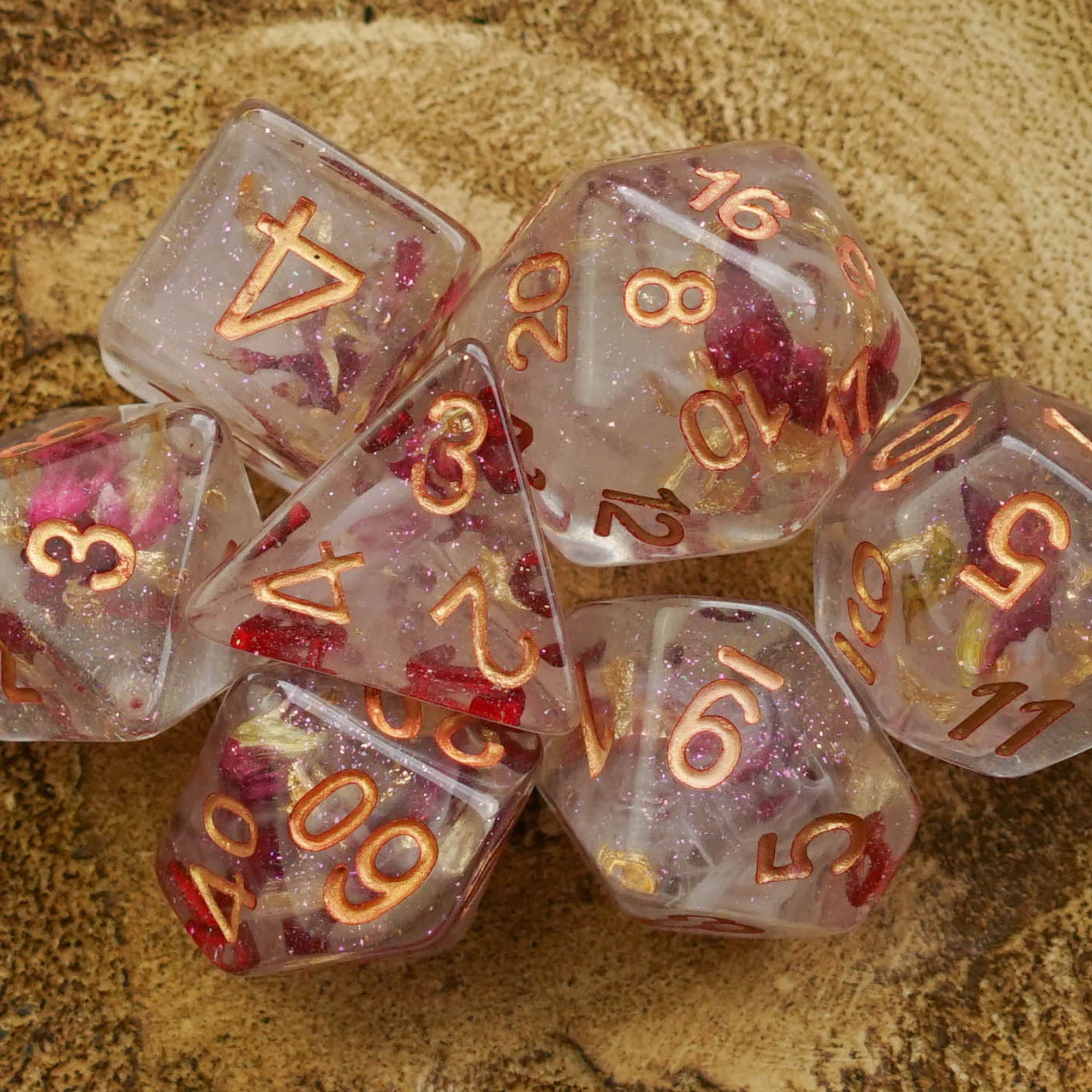 Gilded Petal - Dice Set - Luffleberry