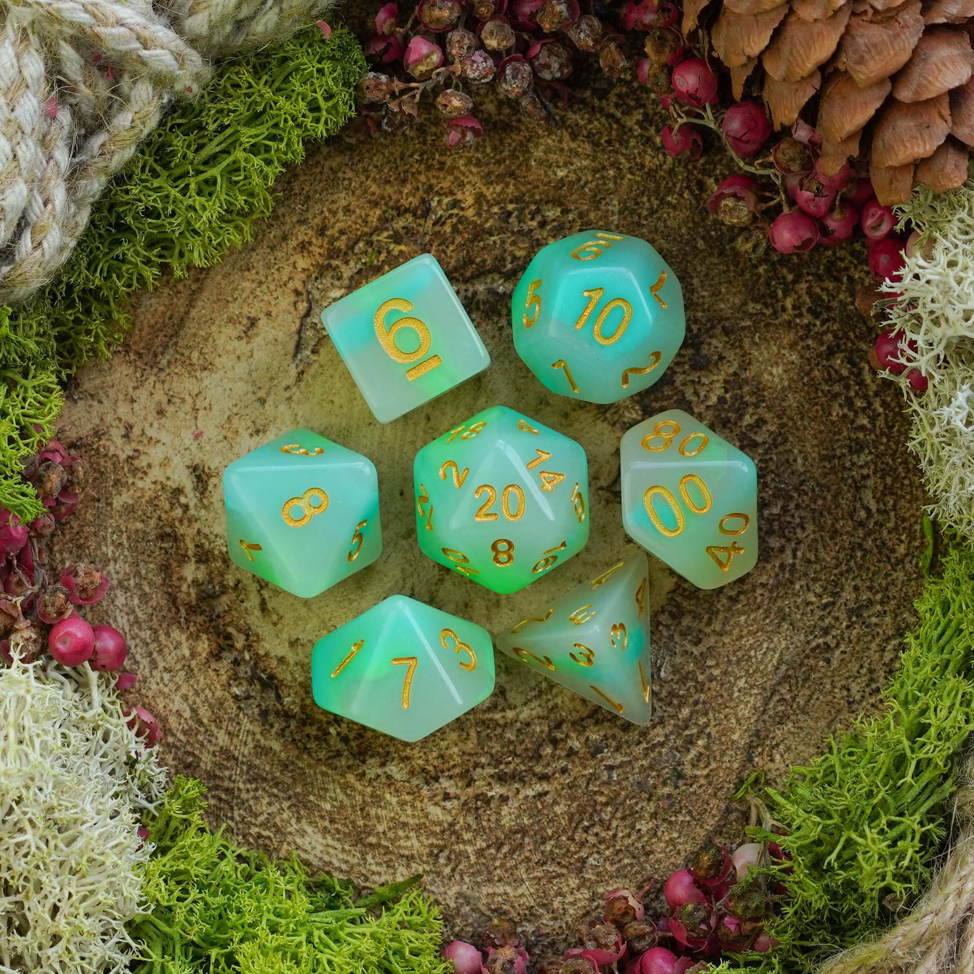 Lime Jelly - Dice Set - Luffleberry