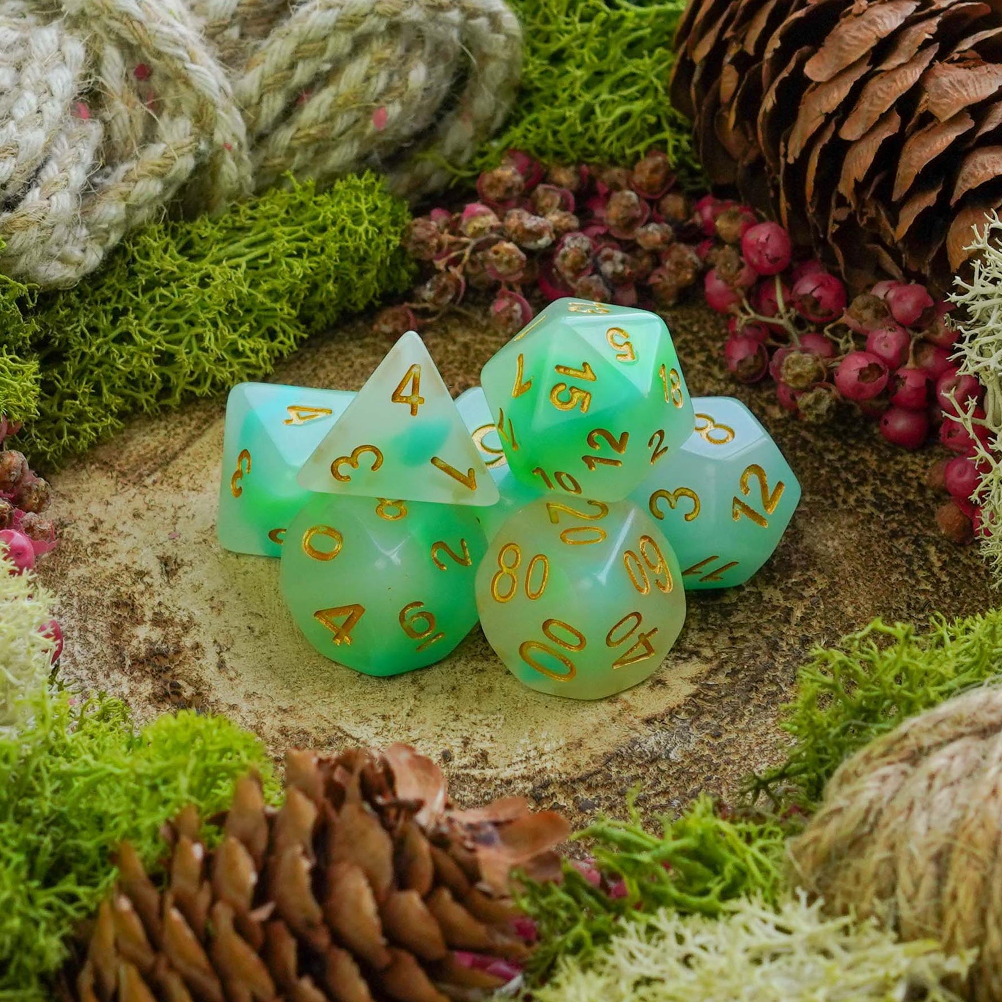 Lime Jelly - Dice Set - Luffleberry