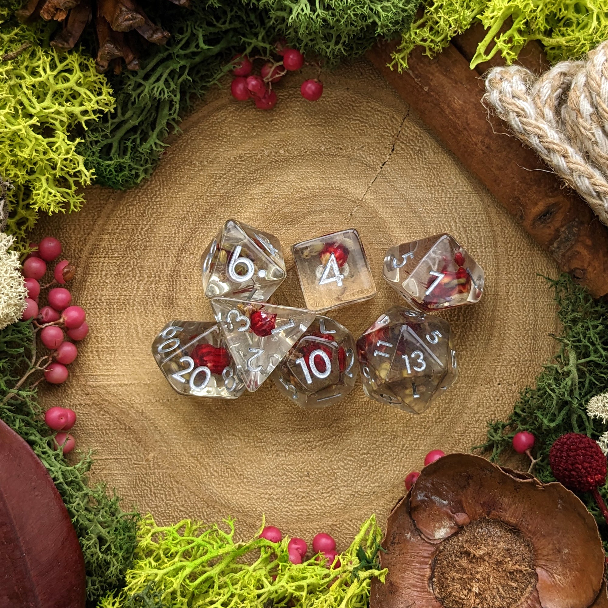 Carmine Bloom - Dice Set - Luffleberry