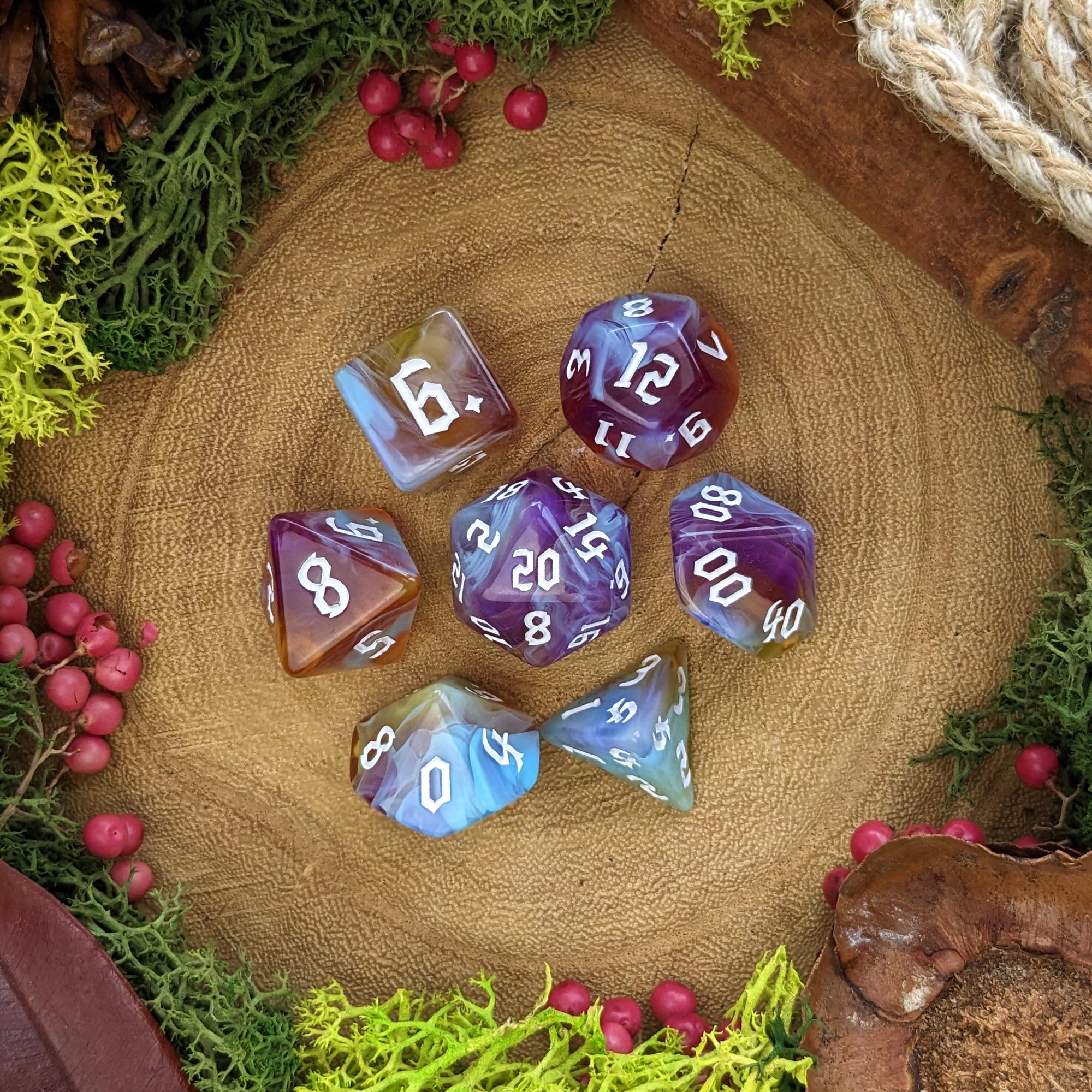 Ocean Dusk - Dice Set - Luffleberry