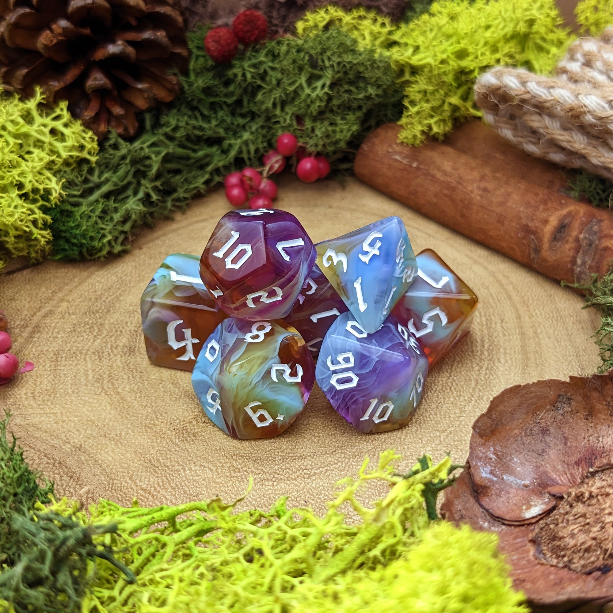 Ocean Dusk - Dice Set - Luffleberry