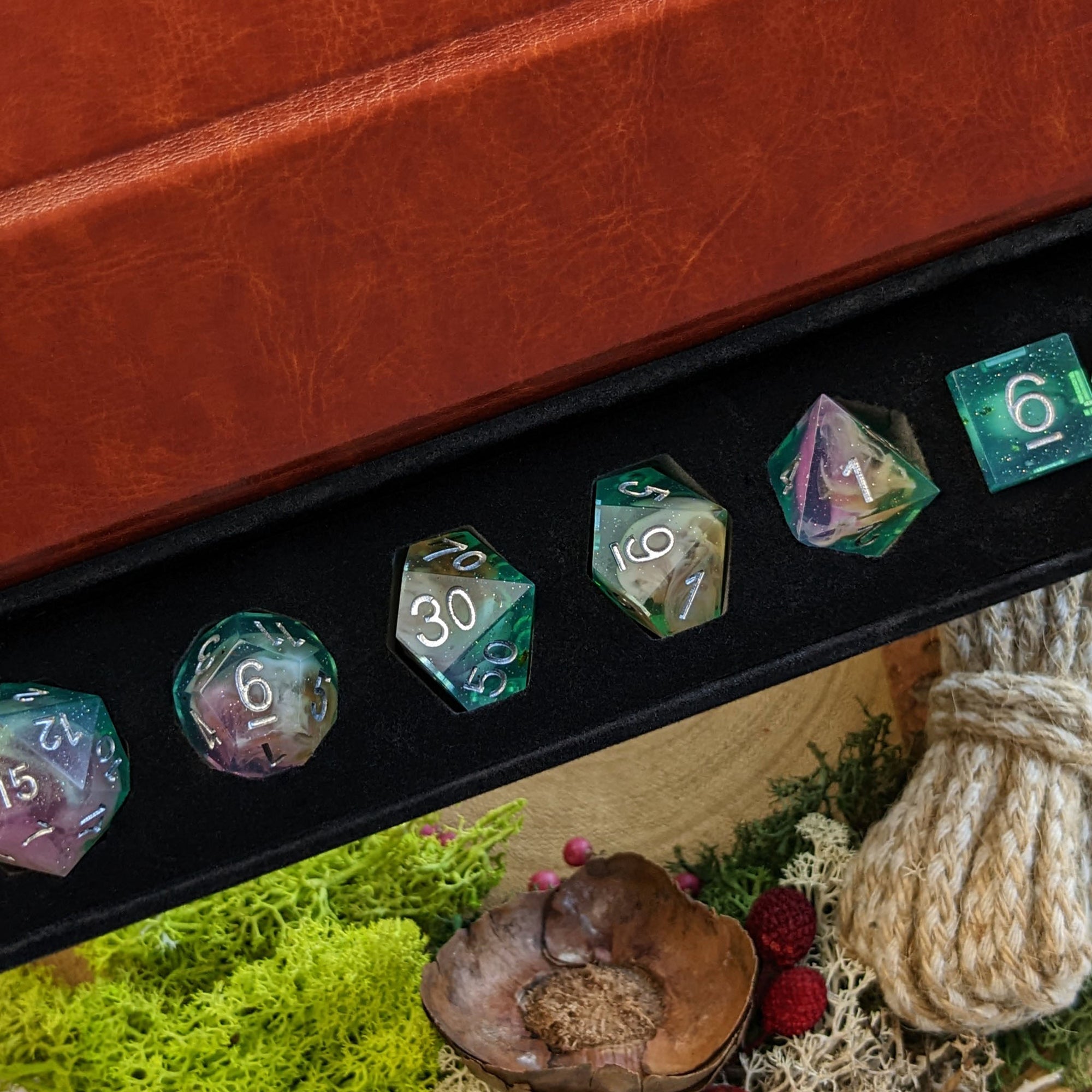 Pastel Shallows | Sharp Edge Resin 'B Grade' Dice Seconds - Dice Set - Luffleberry