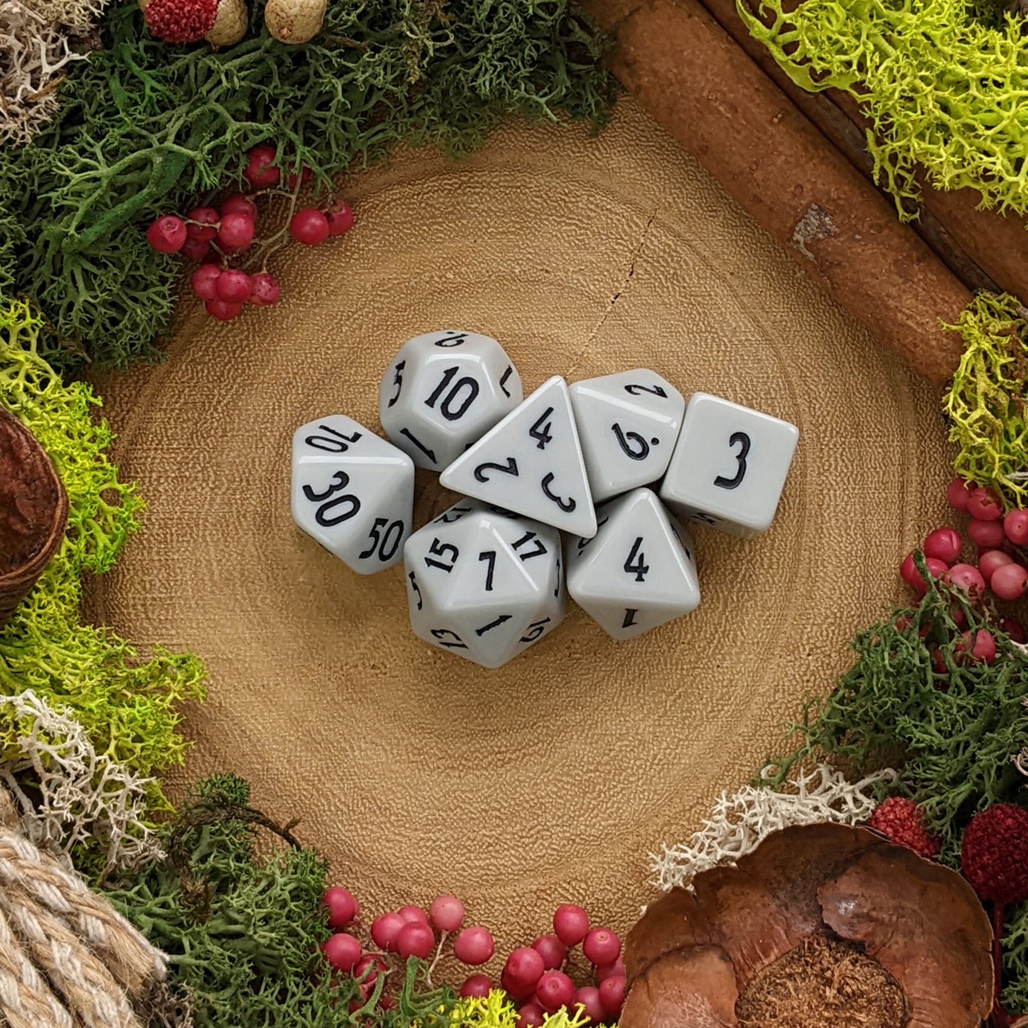 Pebble Grey - Dice Set - Luffleberry