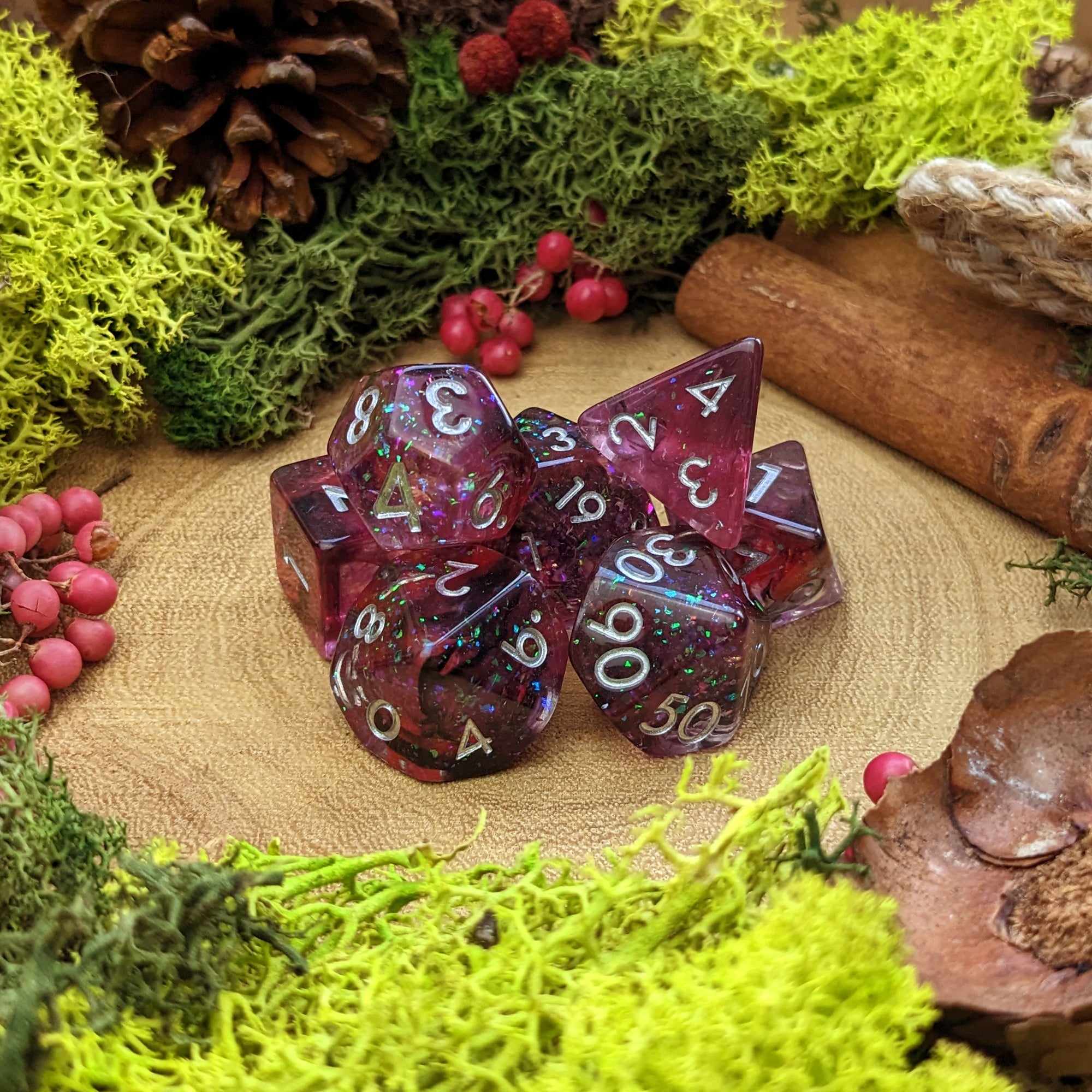 Rose Nebula - Dice Set - Luffleberry