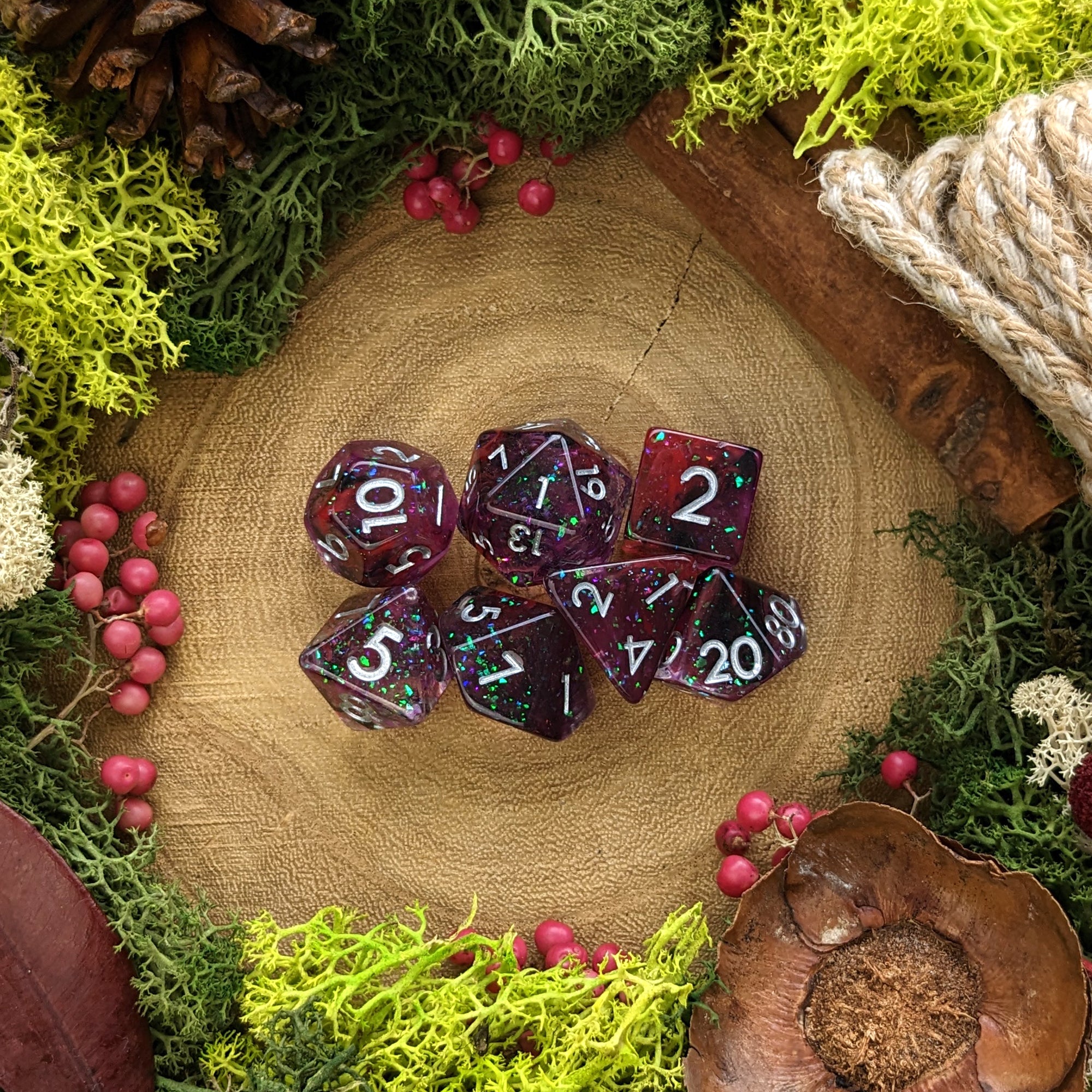 Rose Nebula - Dice Set - Luffleberry