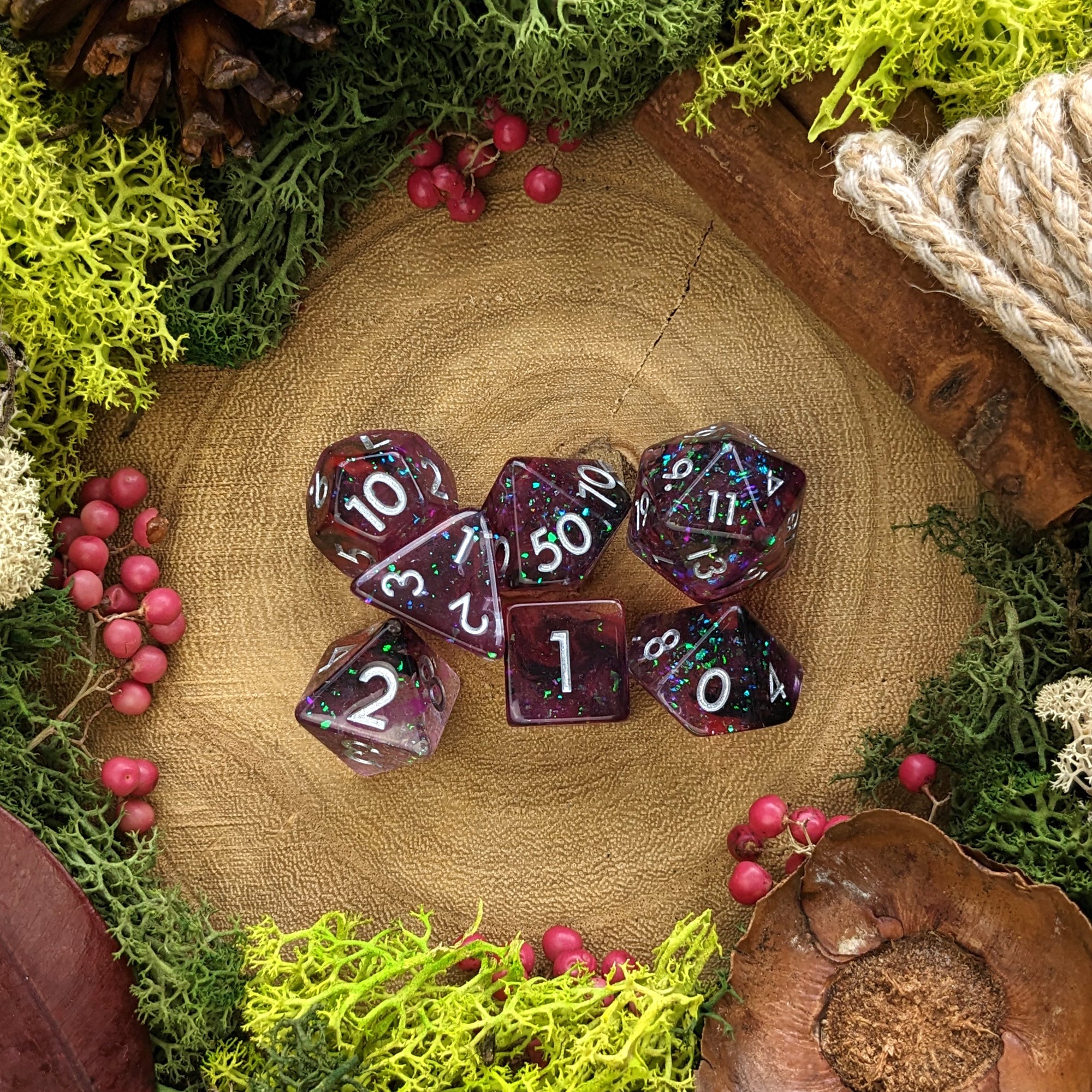 Rose Nebula - Dice Set - Luffleberry